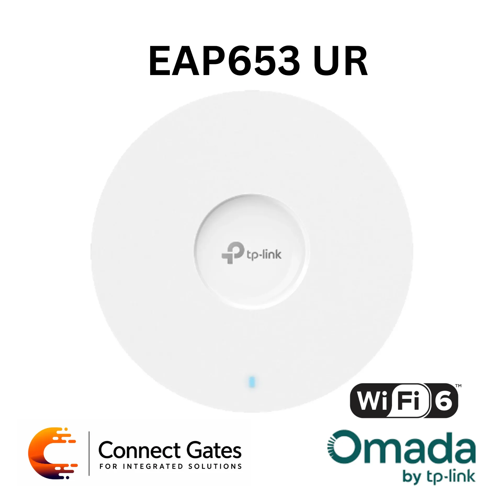 [EAP653 UR] Omada EAP653 UR – AX3000 Ceiling Mount Dual-Band Wi-Fi 6 Access Point with Gigabit RJ45 Port & Centralized Omada Management