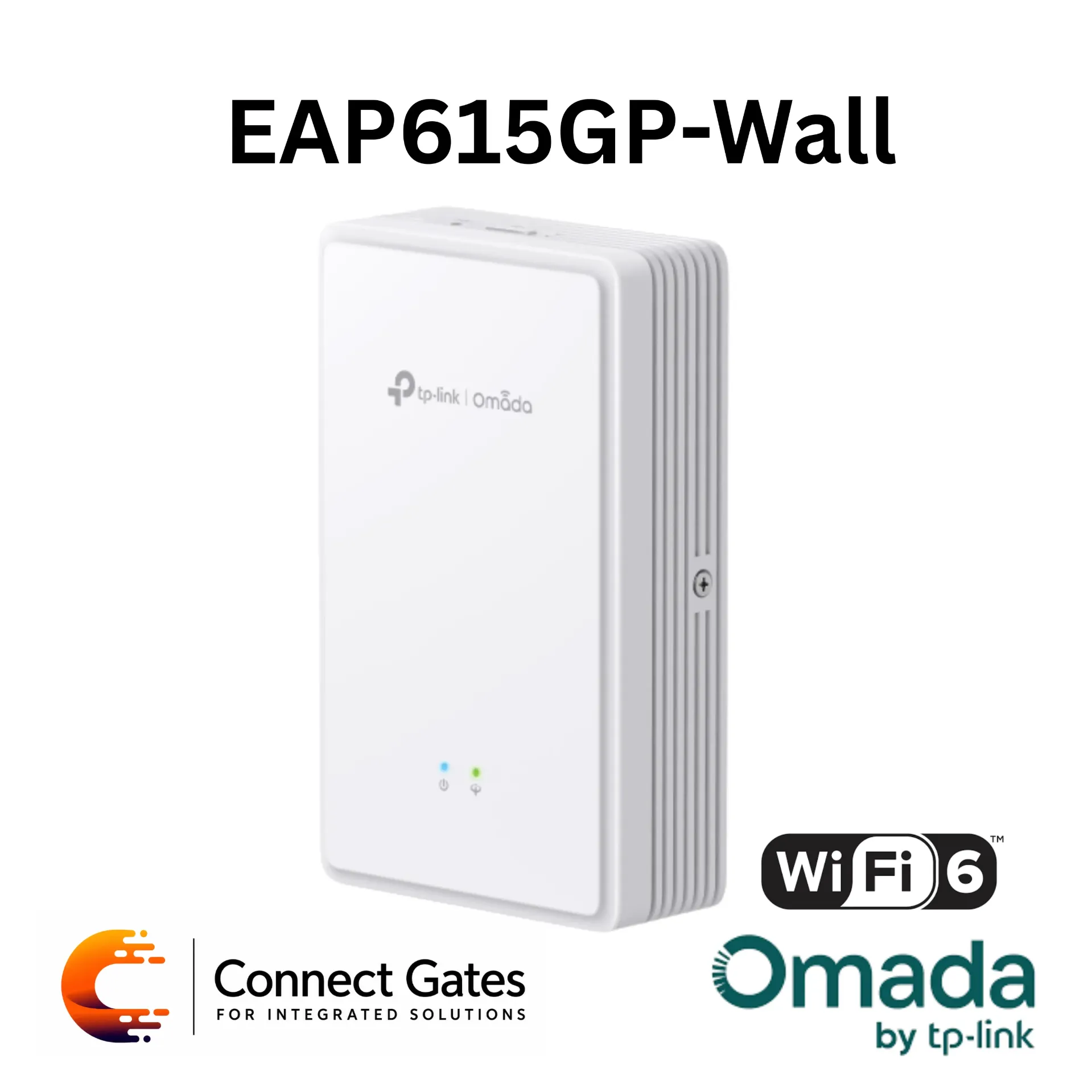 [EAP615 GP Wall] Omada EAP615GP Wall – AX1800 Wall Plate Dual-Band Wi-Fi 6 GPON Access Point with SC/UPC GPON Port, 2 × Gigabit RJ45 Ports & RJ11 Port