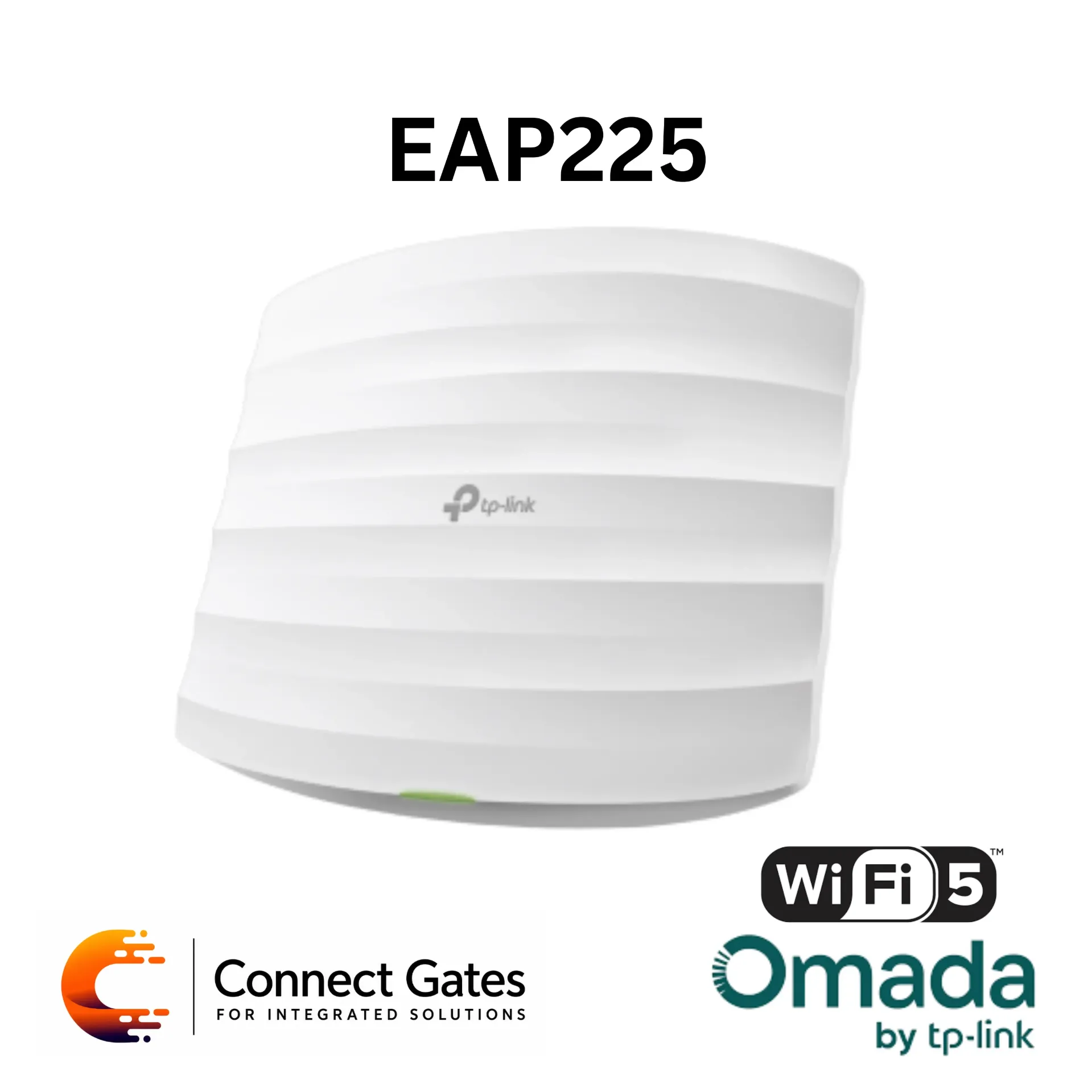 [EAP225 – AC1350] Omada EAP225 – AC1350 Ceiling Mount Dual-Band Wi-Fi Access Point with Gigabit RJ45 Port, Mesh & Centralized Omada Management