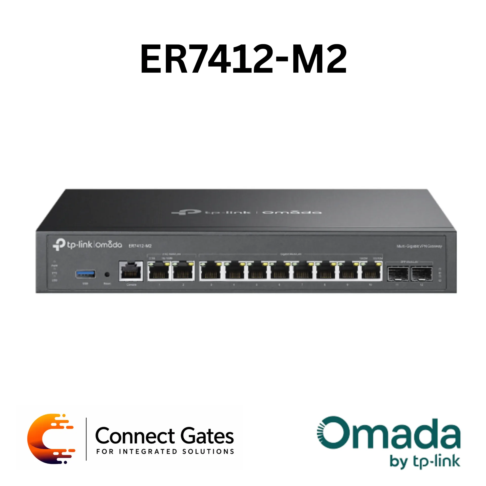 [ER7412-M2] Omada ER7412-M2 – Multi-Gigabit VPN Router with 2 × 2.5G WAN/LAN Ports, SFP WAN/LAN Port & Omada SDN Management