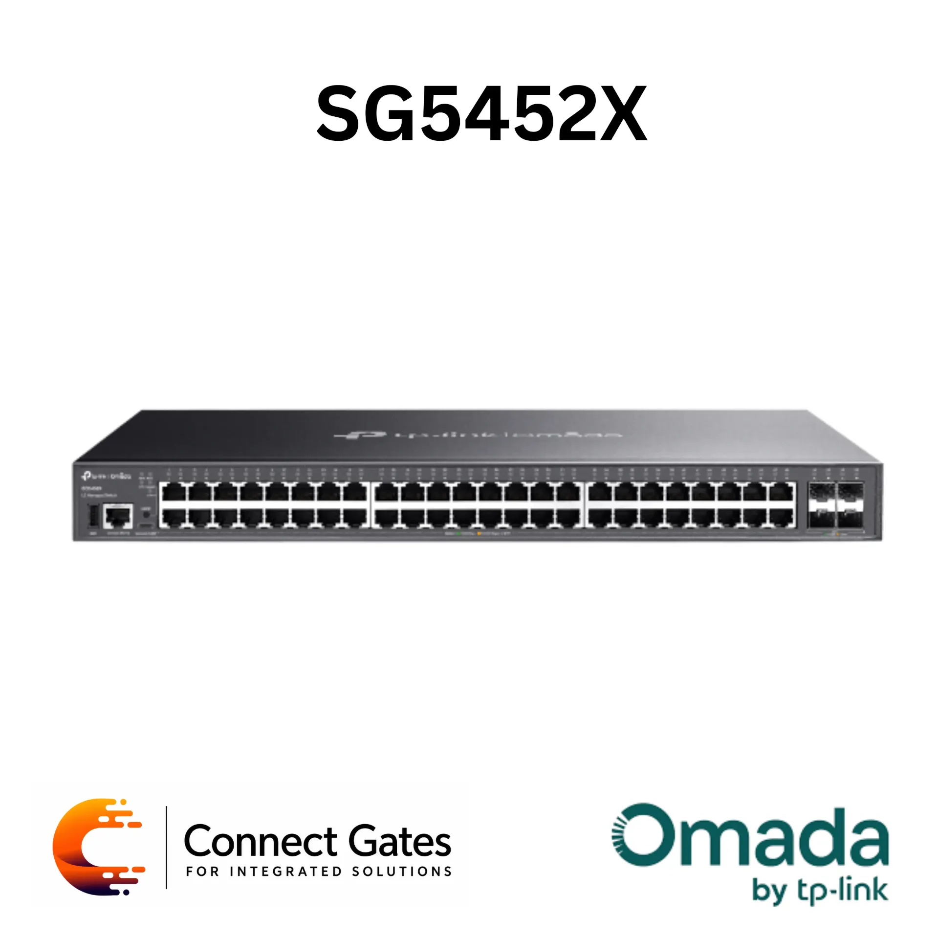 [SG5452X] Omada SG5452X – 48-Port Gigabit Stackable Lite L3 Managed Switch with 4 × 10G SFP+ Slots