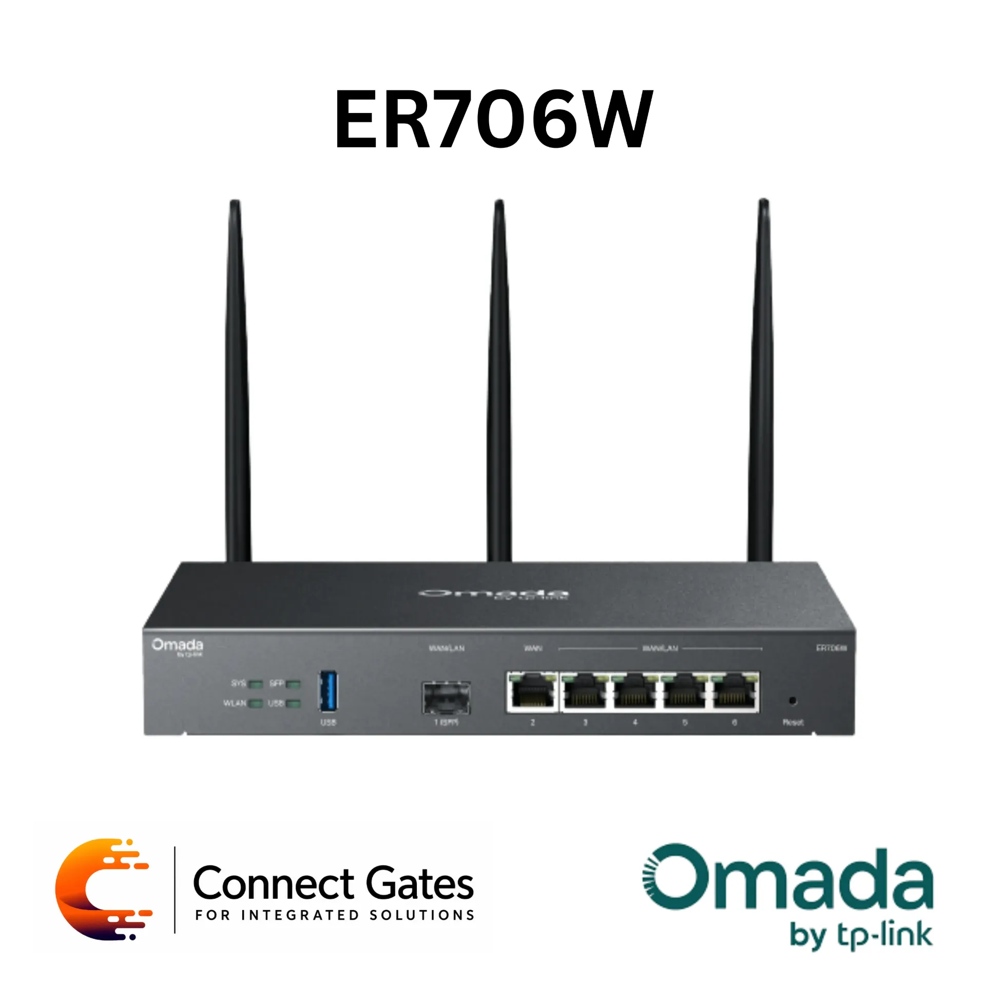 [ER706W] Omada ER706W – AX3000 Wi-Fi 6 Gigabit VPN Router with Gigabit SFP WAN, 5 Gigabit RJ45 Ports & Omada SDN Management