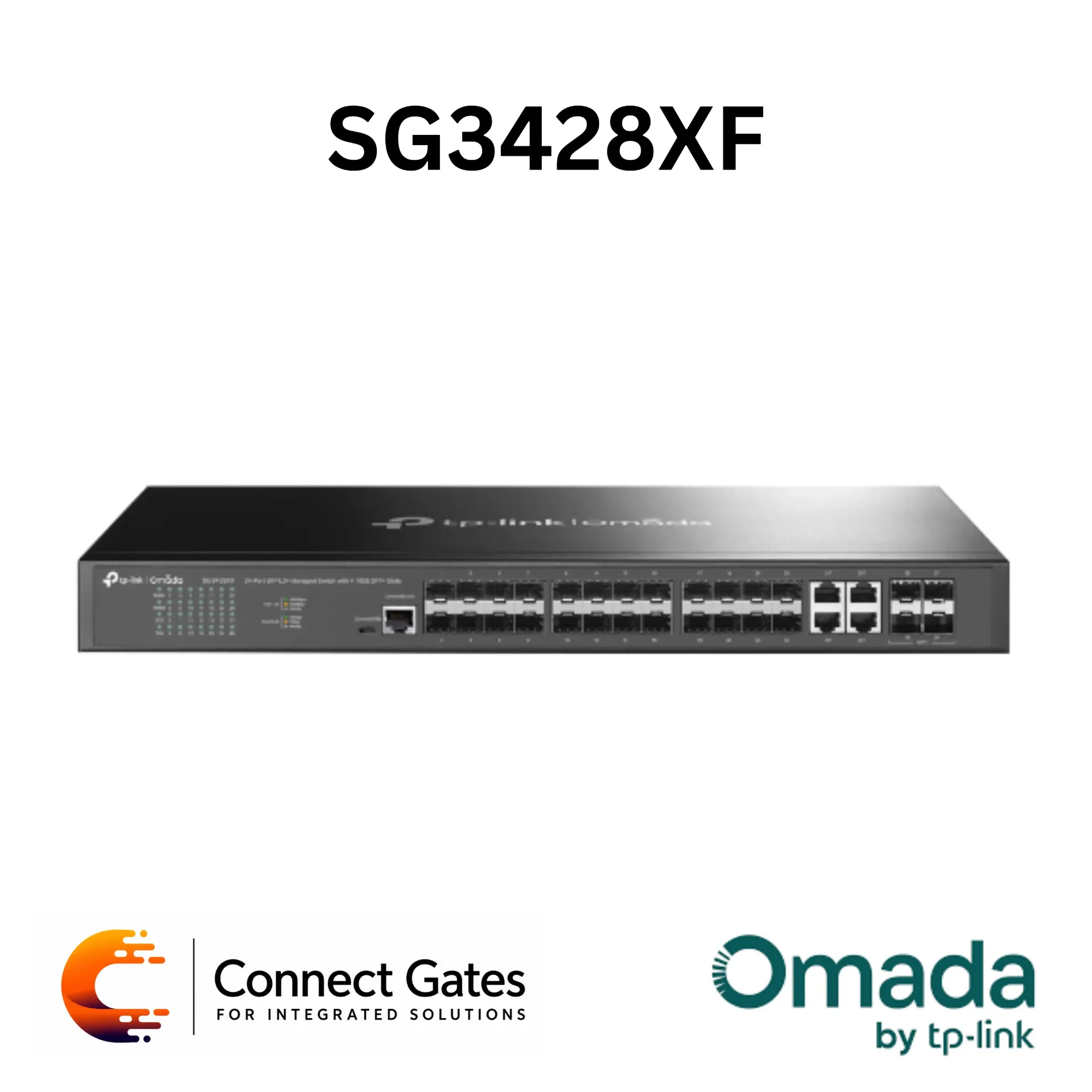 [SG3428XF] Omada SG3428XF – 24-Port SFP L2+ Managed Switch with 4 × 10G SFP+ Slots & Dual Redundant Power Supplies