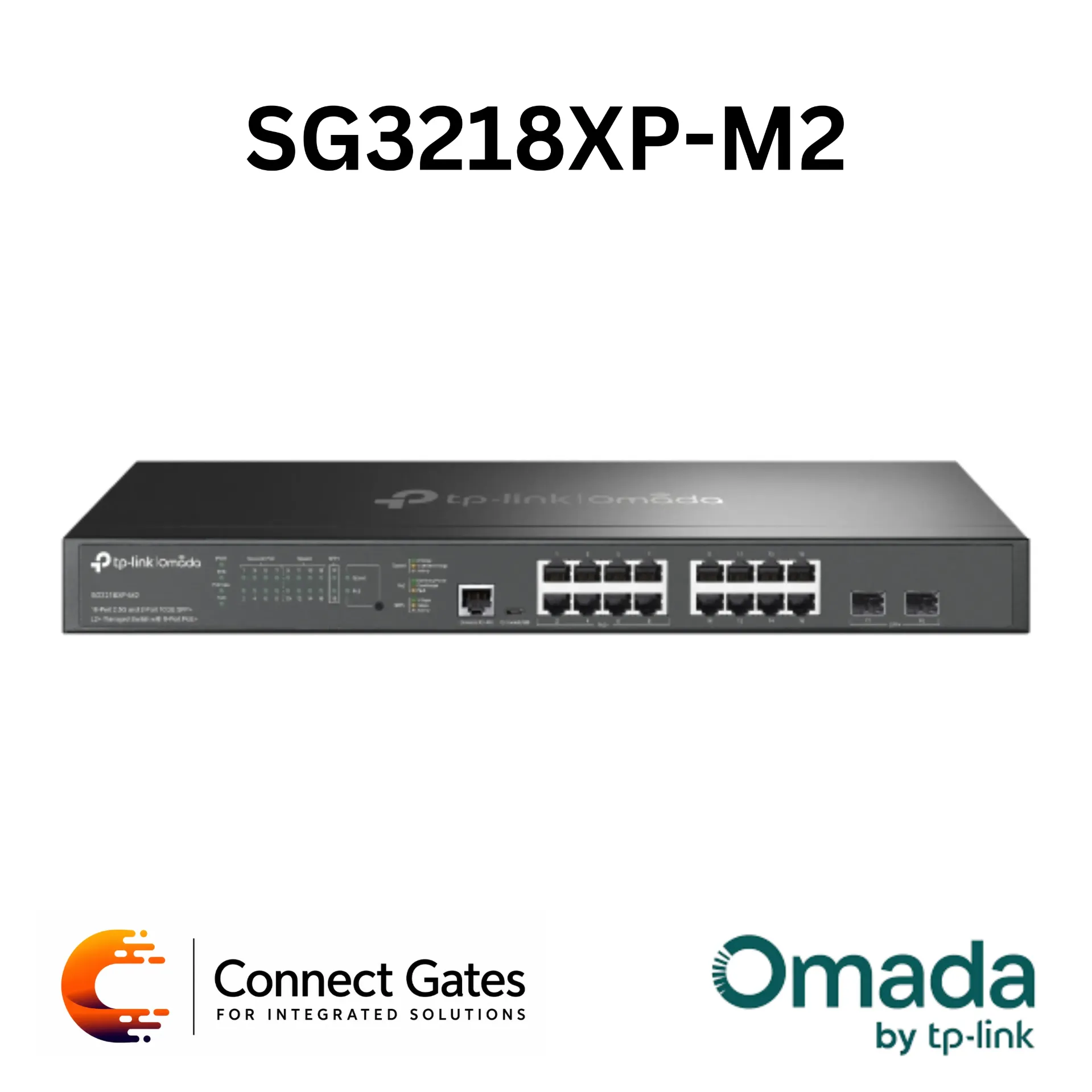 [SG3218XP-M2] Omada SG3218XP-M2 – 16-Port 2.5GBASE-T L2+ Managed Switch with 8 × 2.5G PoE+ Ports, 8 × 2.5G Non-PoE Ports & 2 × 10G SFP+ Slots
