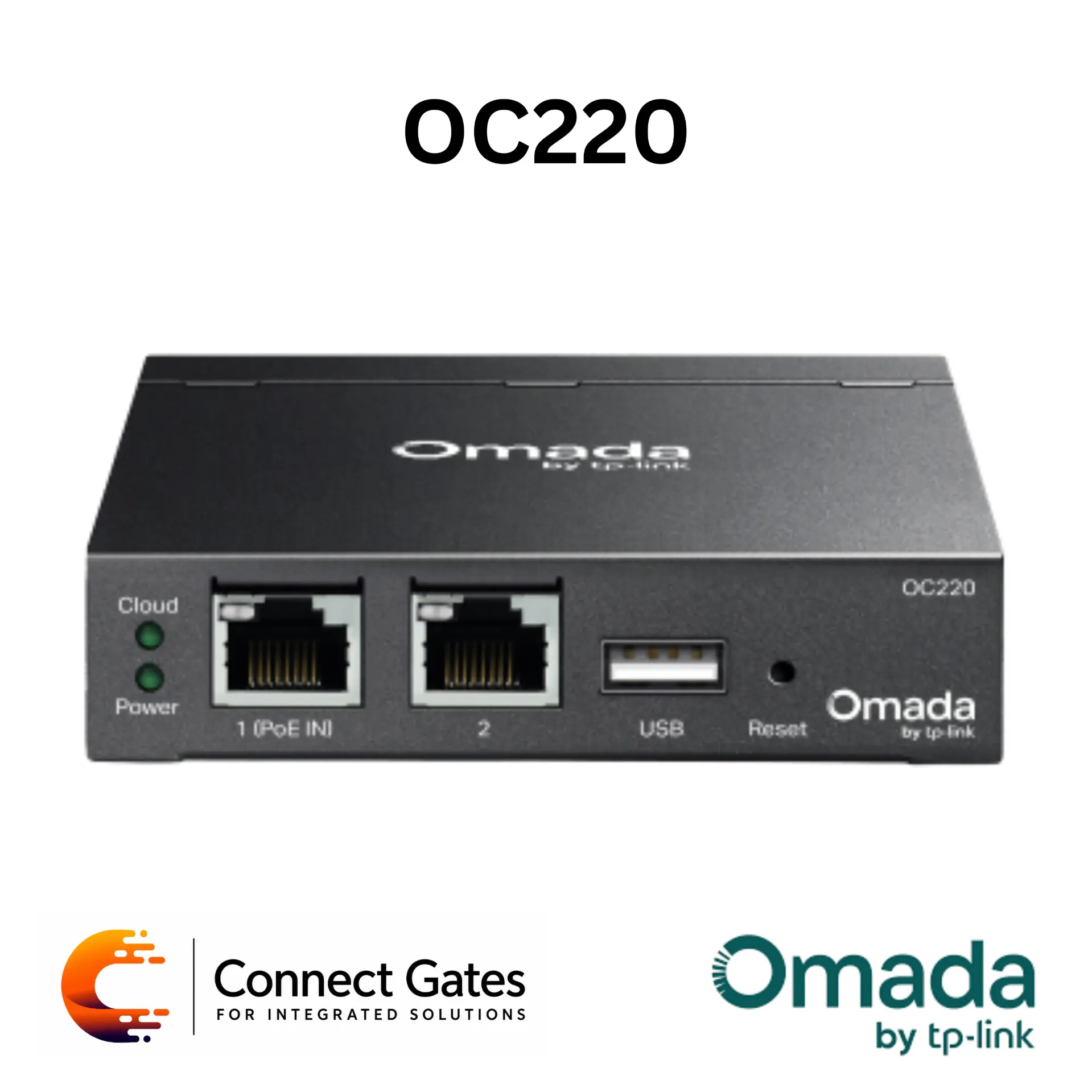 [OC220] Omada OC220 – Hardware Controller with Cloud Access, Centralized Management, 2 × Gigabit Ethernet Ports & Metal Casing