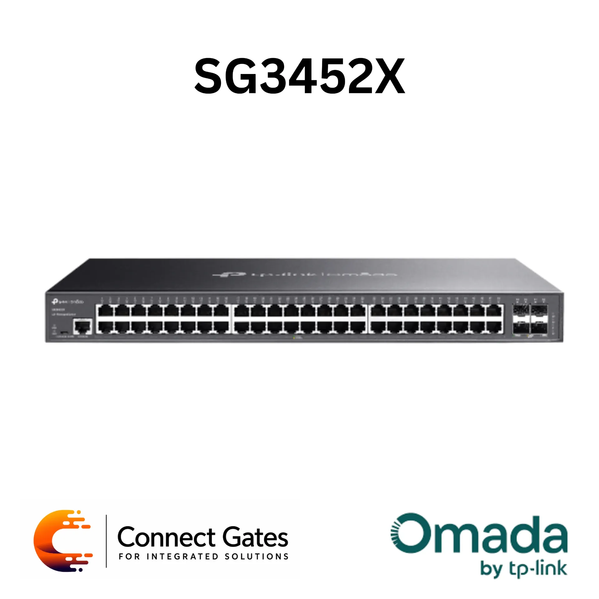 [SG3452X] Omada SG3452X – 48-Port Gigabit L2+ Managed Switch with 4 × 10G SFP+ Slots