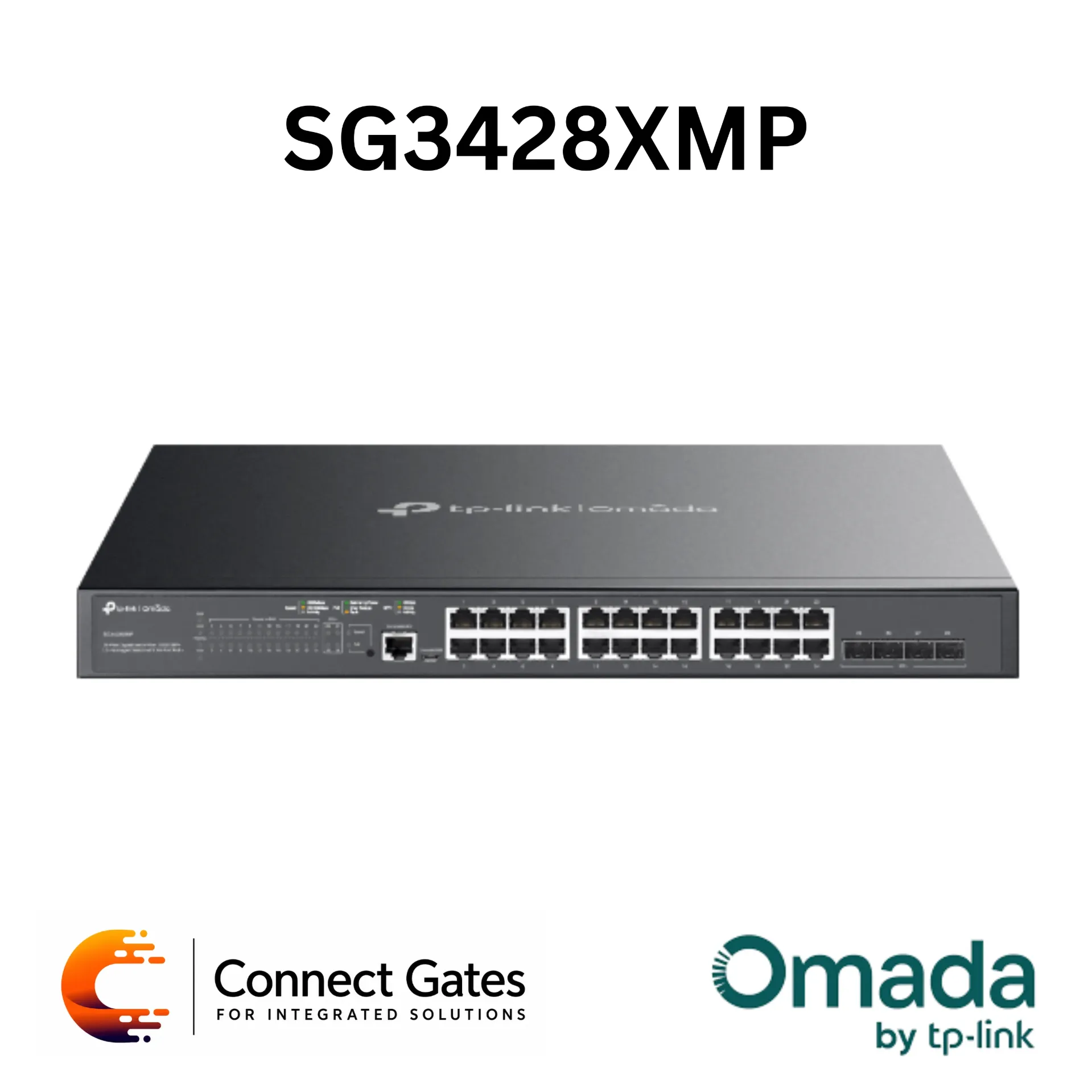 [SG3428XMP] Omada SG3428XMP – 24-Port Gigabit L2+ Managed PoE+ Switch with 4 × 10G SFP+ Slots & 384W PoE Power