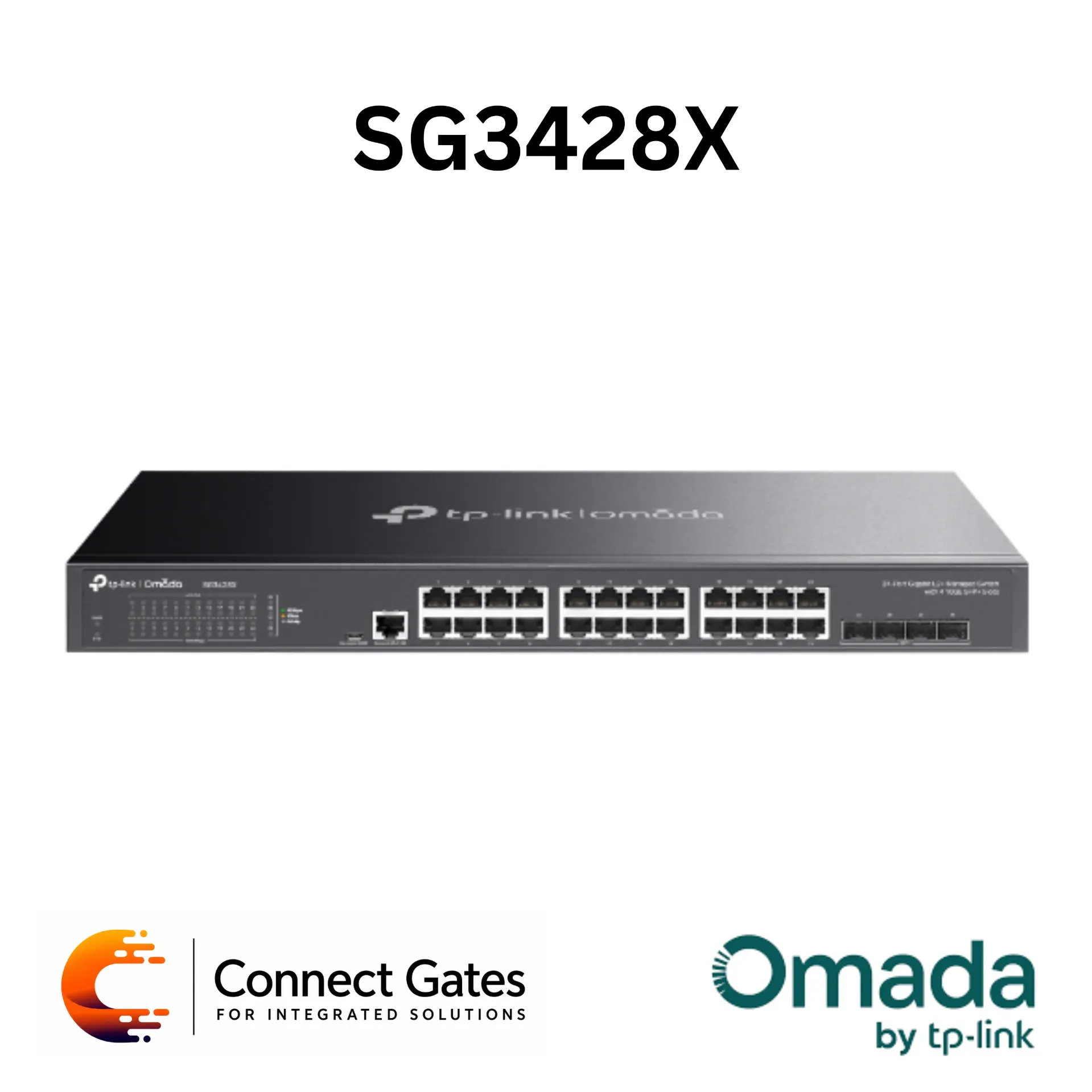 [SG3428X] Omada SG3428X – 24-Port Gigabit L2+ Managed Switch with 4 × 10G SFP+ Slots