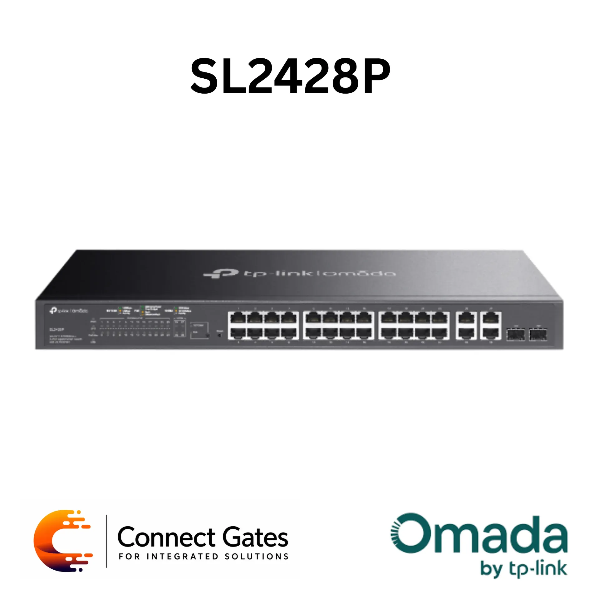 [SL2428P] Omada SL2428P – 24-Port 10/100 Mbps Smart Switch with 24 × PoE+ Ports, 4 × Gigabit Non-PoE Ports, 2 × Combo Gigabit SFP Slots & 250W PoE Power