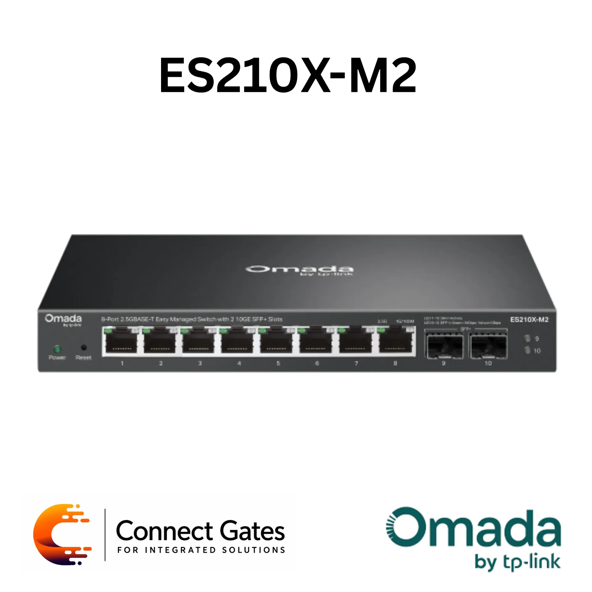 [ES210X-M2] Omada ES210X-M2 – 8-Port 2.5GBASE-T Easy Managed Switch with 2 × 10G SFP+ Slots