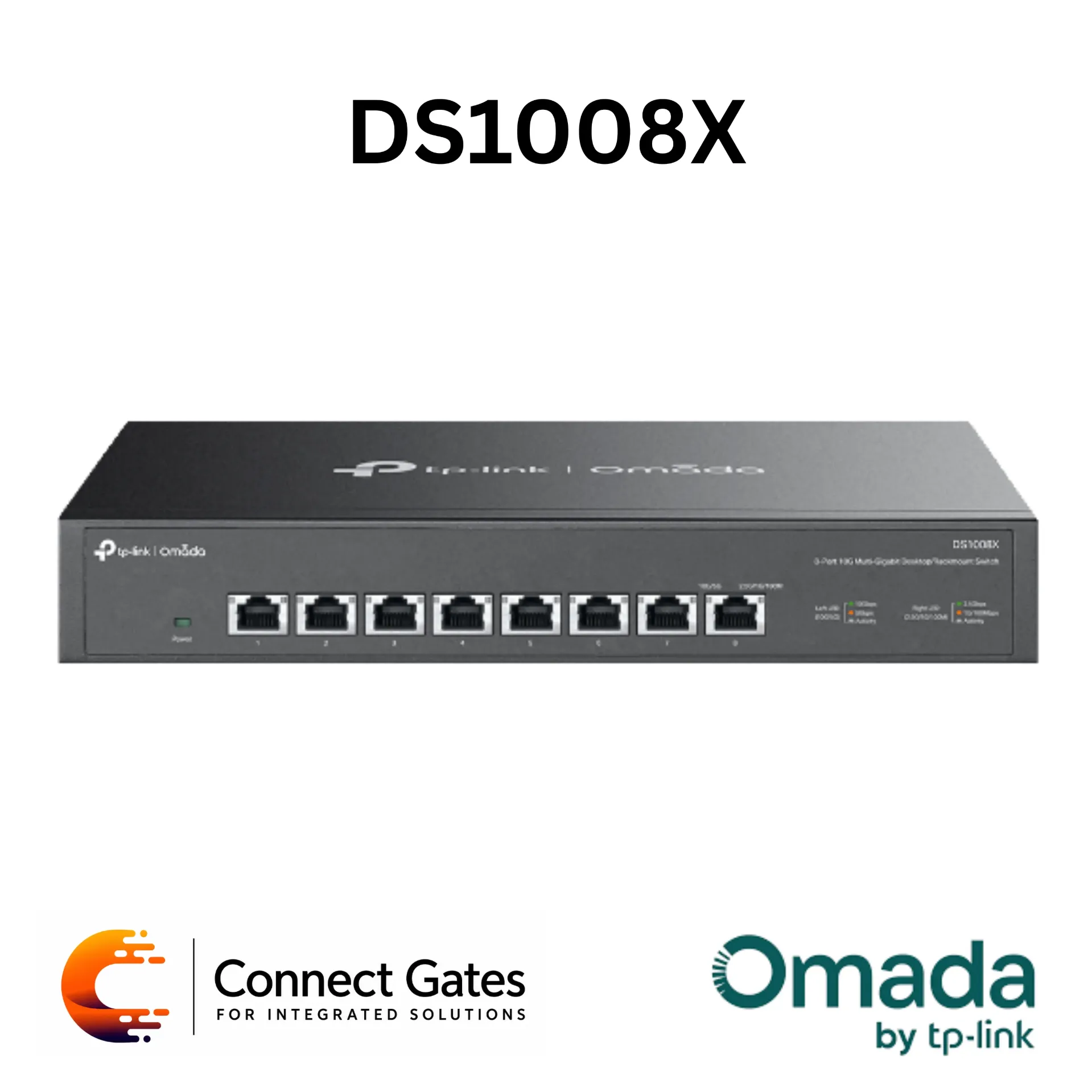 [DS1008X] Omada DS1008X – 8-Port 10G Multi-Gigabit Switch with 8 × 10G RJ45 Ports