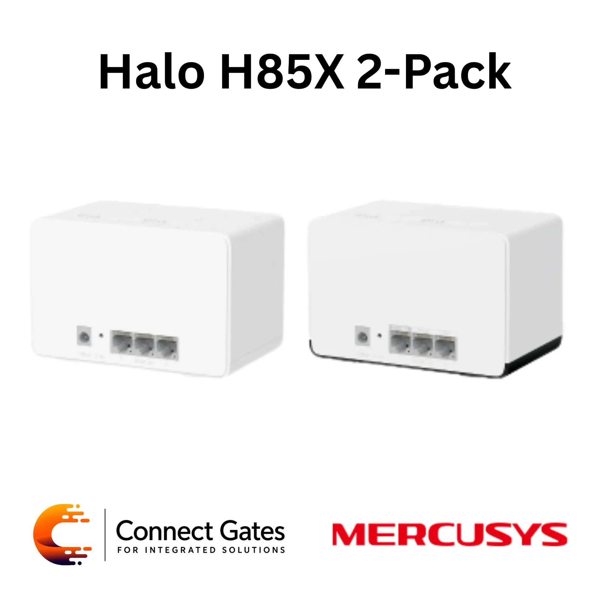 Mercusys Halo H85X (2-Pack) – AX3000 Whole Home Mesh Wi-Fi 6 System with 1 × Halo H85X, 1 × Halo H80X, 2.5G Port & Seamless Roaming