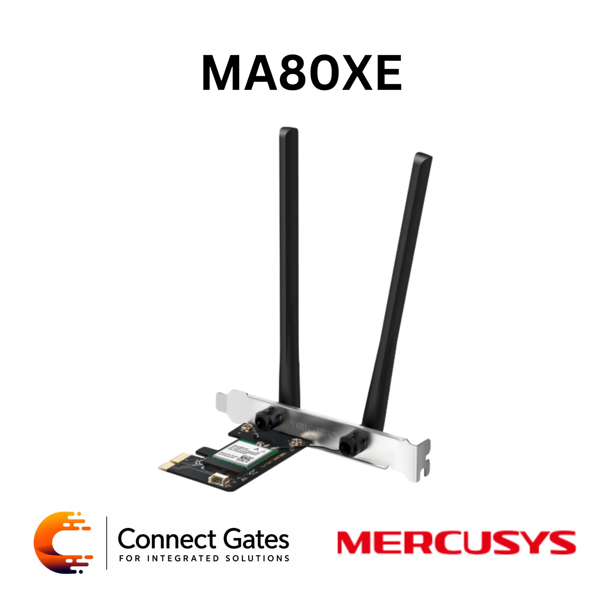 Mercusys MA80XE – AX3000 Dual-Band Wi-Fi 6 Bluetooth PCI Express Adapter with Bluetooth 5.2 & Dual High-Gain External Antennas