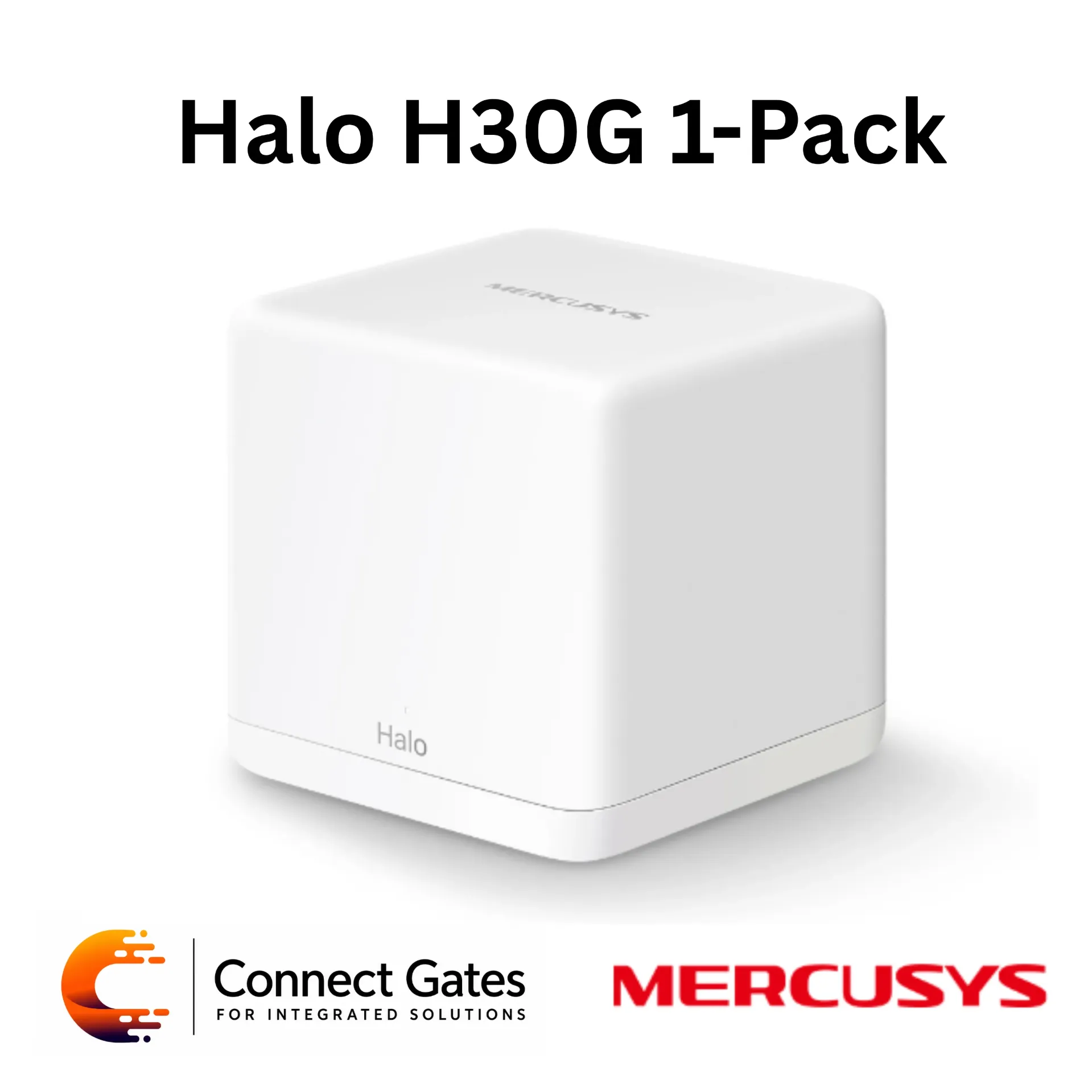 [Halo H30G(1-pack)] Mercusys Halo H30G (1-Pack) – AC1300 Whole Home Mesh Wi-Fi Unit with Gigabit Ports, Seamless Roaming & Smart Connect