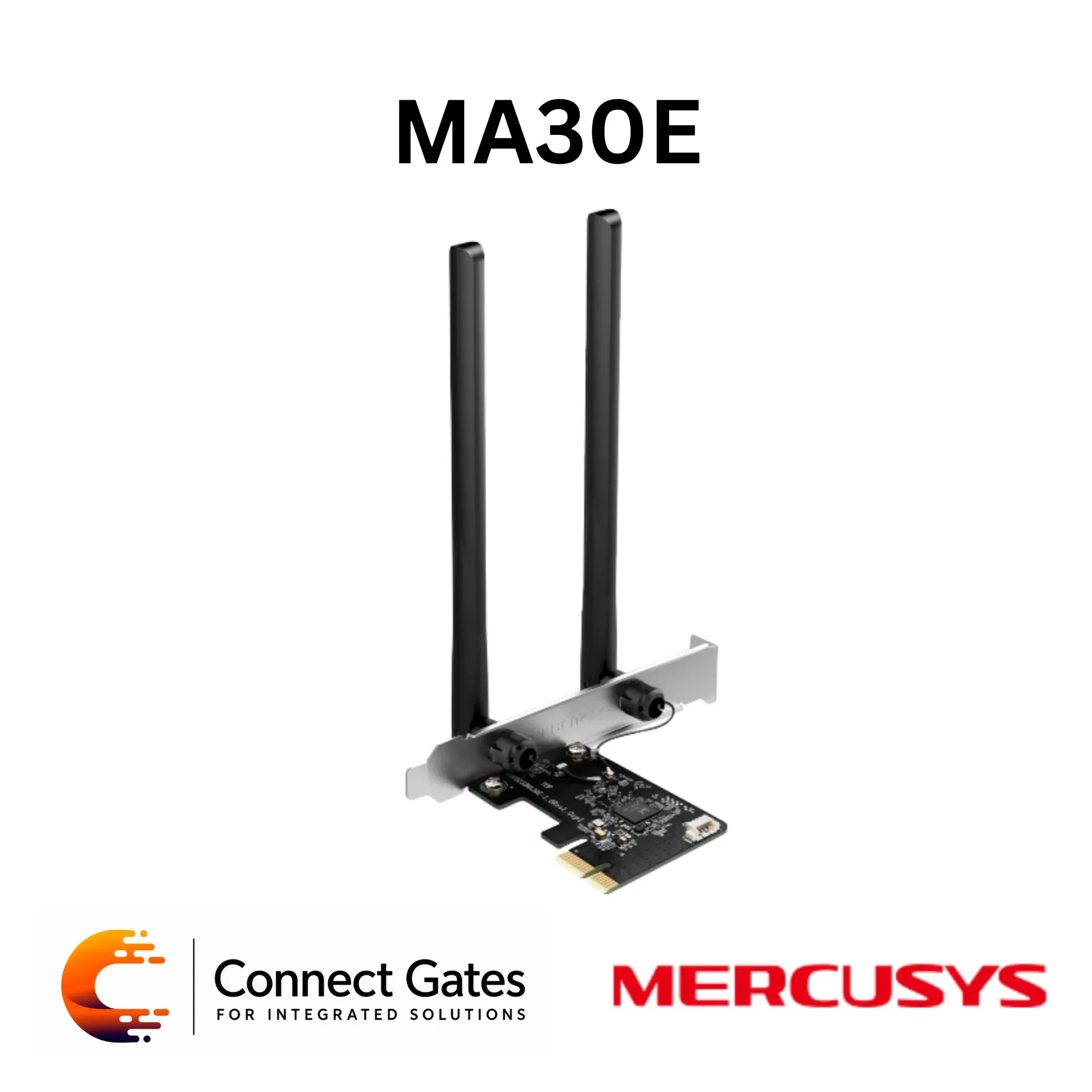 [MA30E] Mercusys MA30E – AC1200 Dual-Band Wi-Fi Bluetooth PCI Express Adapter with High-Gain External Antennas, WPA3 & Bluetooth 5.0