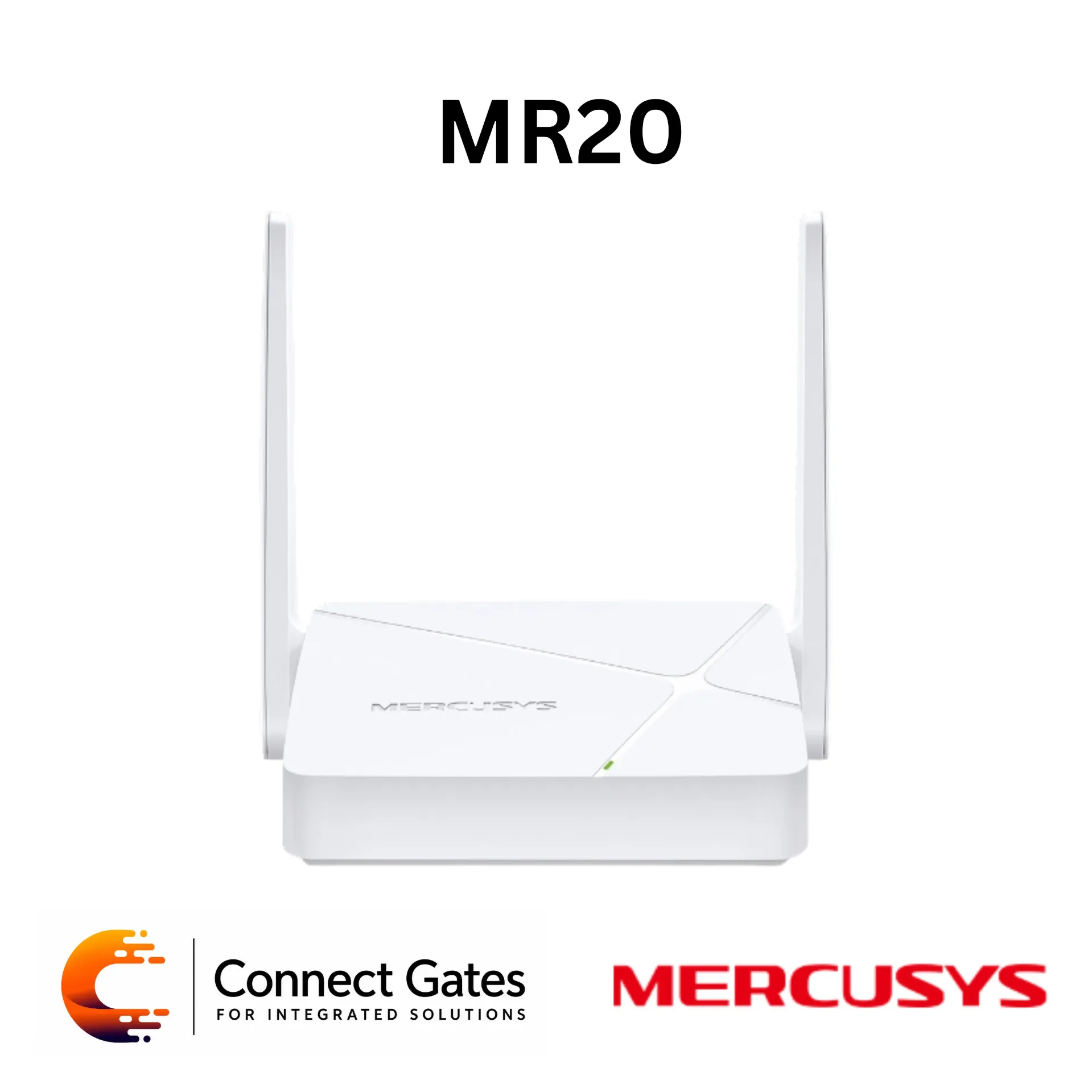 [MR20] Mercusys MR20 – AC750 Dual-Band Wi-Fi Router with 2 Fixed External Antennas & Fast Ethernet Ports