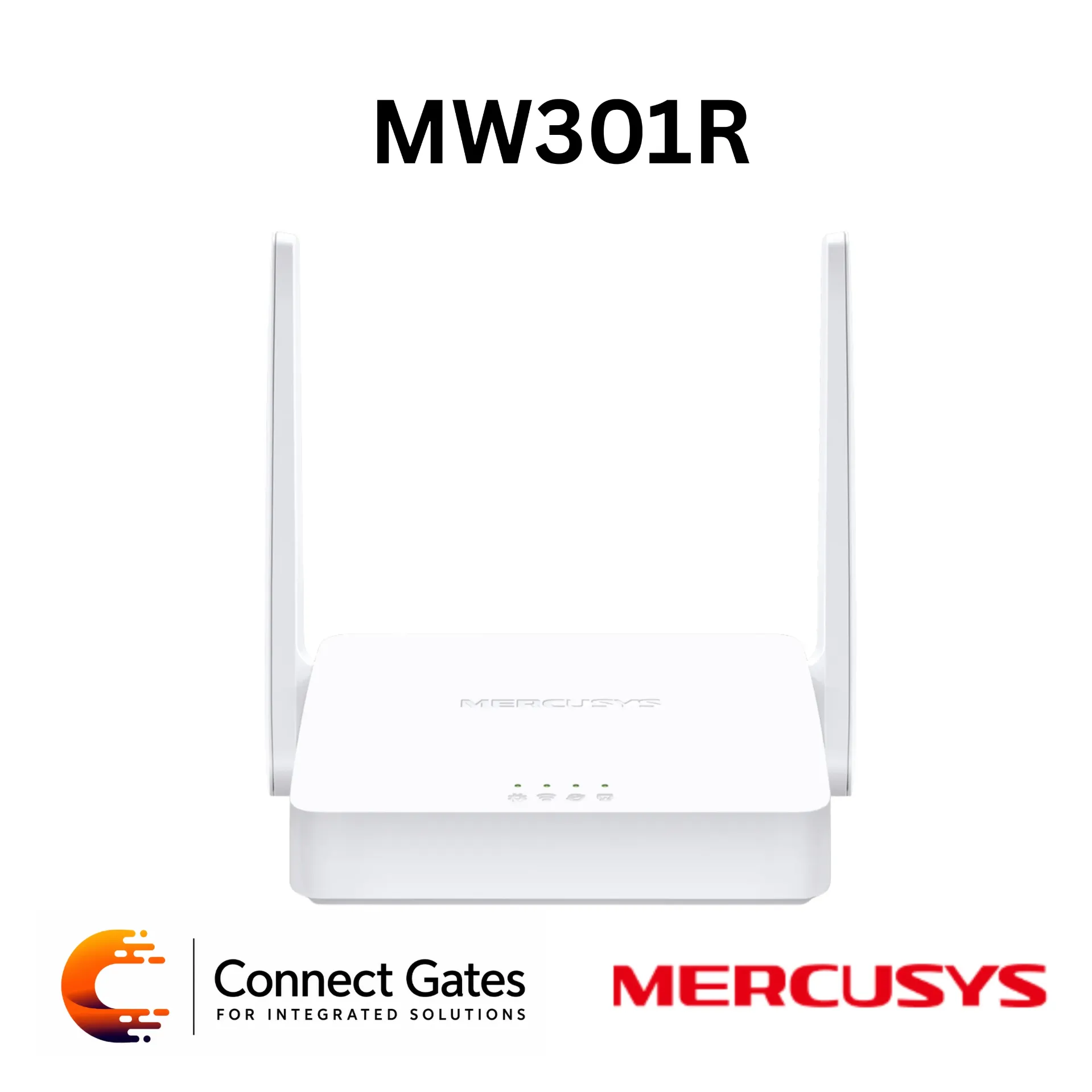 [MW301R] Mercusys MW301R – N300 Wi-Fi Router with 2 Fixed External Antennas & Fast Ethernet Ports