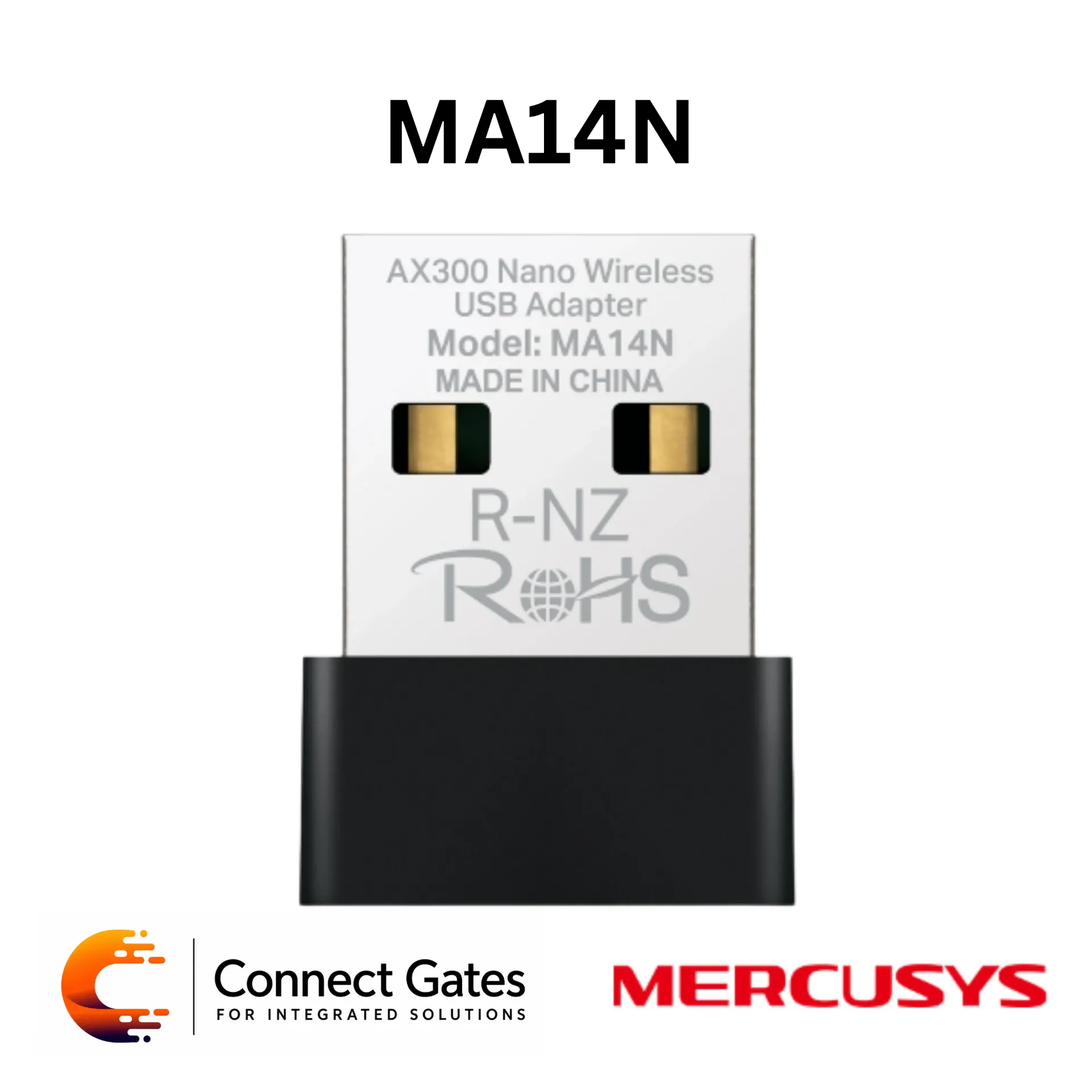 Mercusys MA14N – AX300 Nano Wi-Fi 6 USB Adapter with Internal Antenna, USB 2.0 & Compact Nano Design