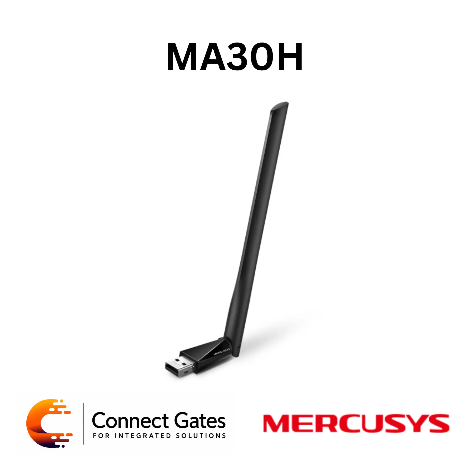 [MA30H] Mercusys MA30H – AC1300 High-Gain Wi-Fi USB Adapter with External Antenna, USB 2.0, MU-MIMO & WPA3