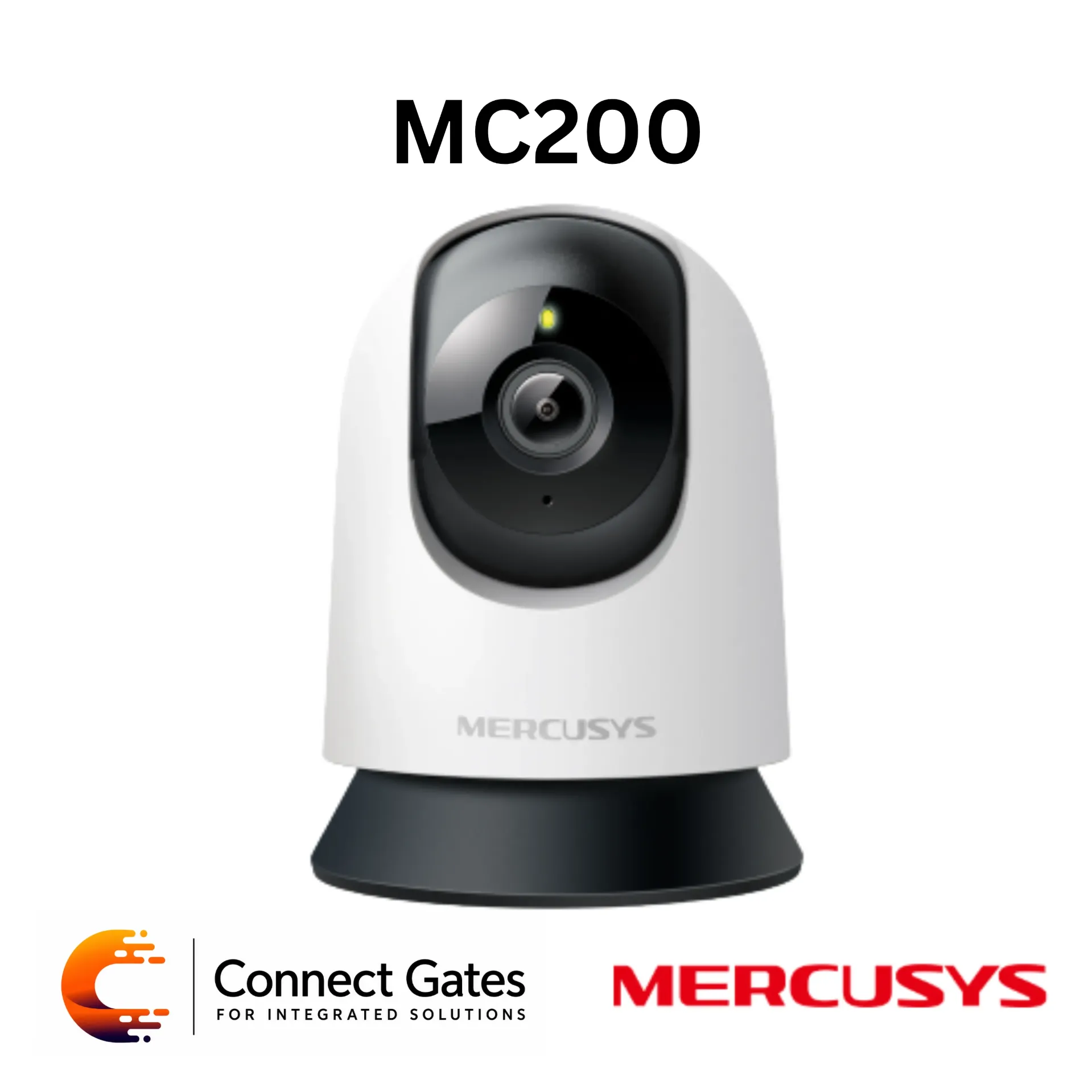 [MC200] Mercusys MC200 – Pan/Tilt Home Security Wi-Fi Camera with 1080p Full HD, 360° View, Two-Way Audio, Motion Tracking & Night Vision