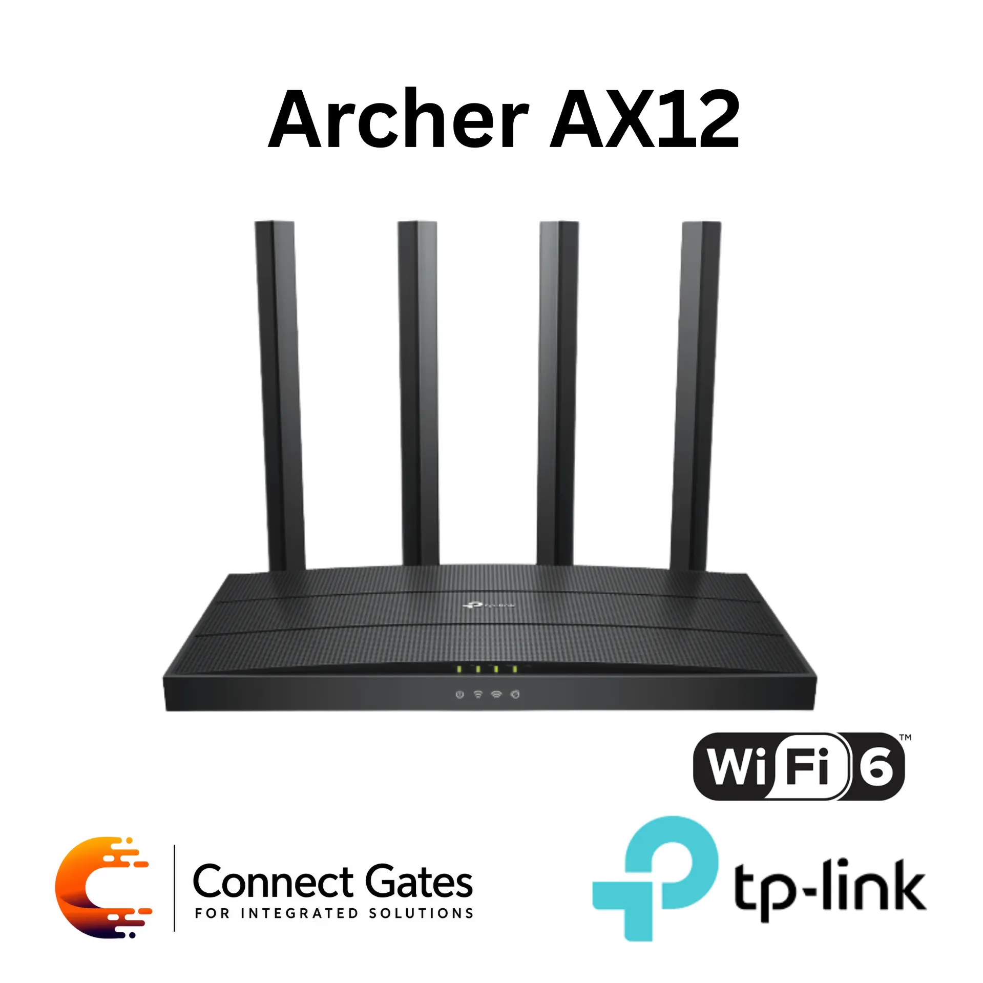 [Archer AX12] TP-Link Archer AX12 – AX1500 Dual-Band Wi-Fi 6 Router with 4 Antennas, Gigabit Ports, WPA3, OFDMA & Beamforming
