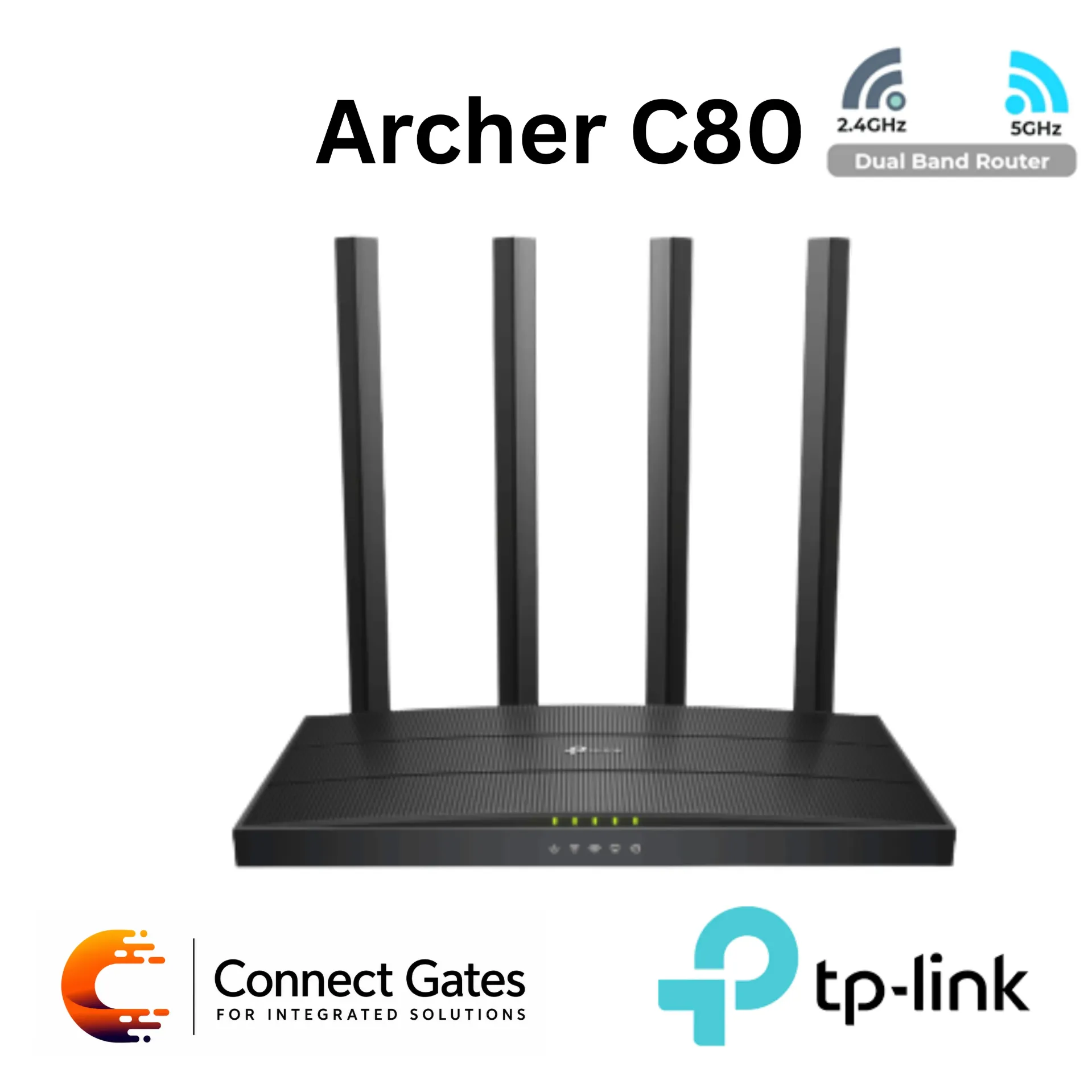 [Archer C80] TP-Link Archer C80 – AC1900 Dual-Band Wi-Fi Router with 4 Antennas, Gigabit Ports, WPA3, MU-MIMO & Beamforming