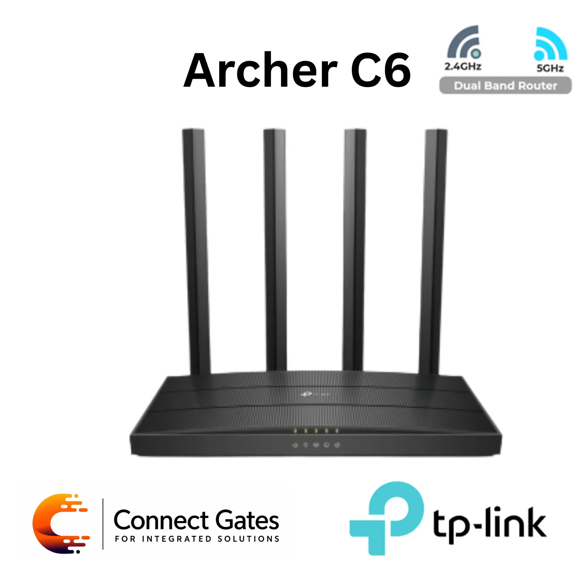 [Archer C6] TP-Link Archer C6 – AC1200 Dual-Band Wi-Fi Router with 4 Antennas, Gigabit Ports, WPA3, MU-MIMO & Beamforming