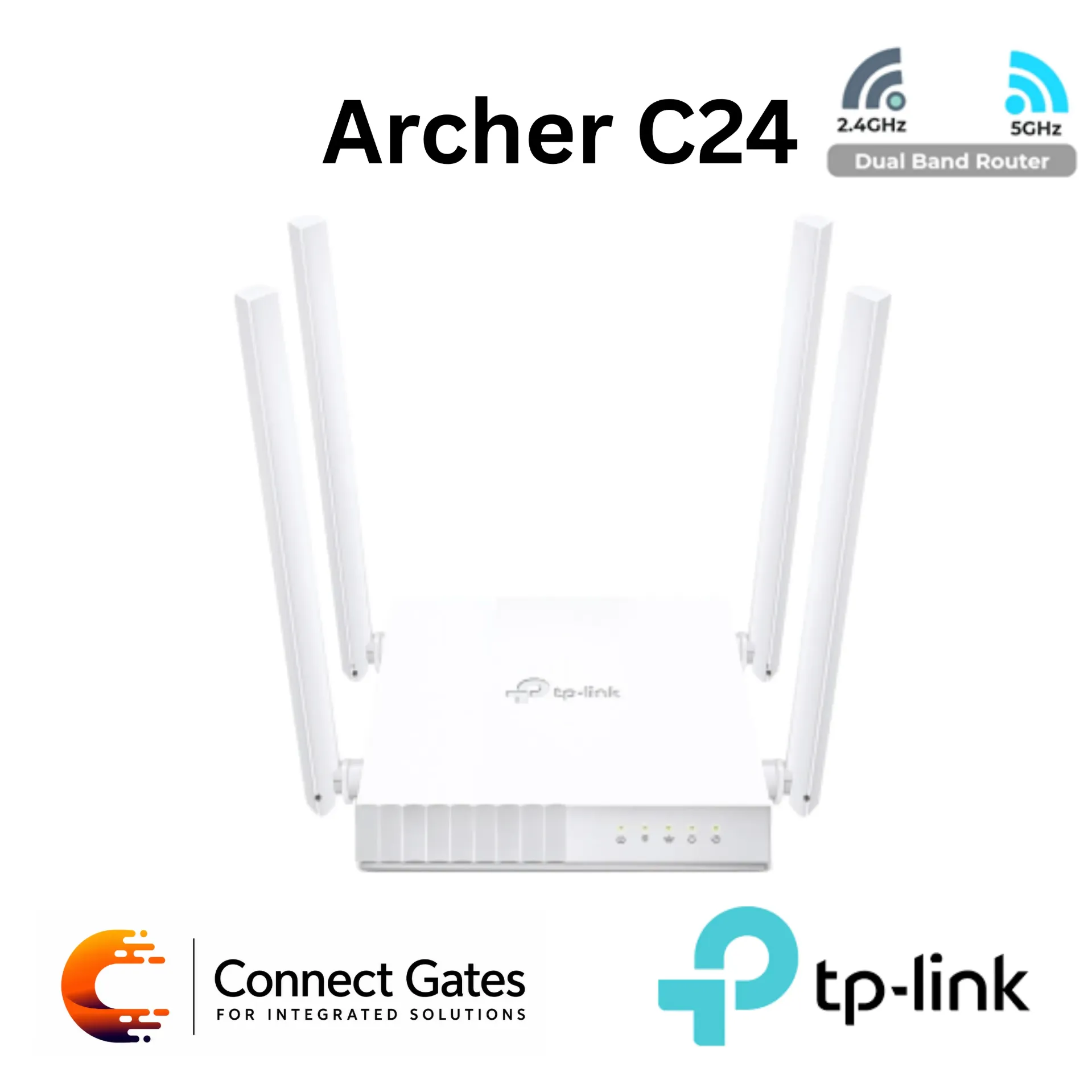 [Archer C24] TP-Link Archer C24 – AC750 Dual-Band Wi-Fi Router with 4 Antennas, 10/100Mbps Ports & Multiple Operating Modes