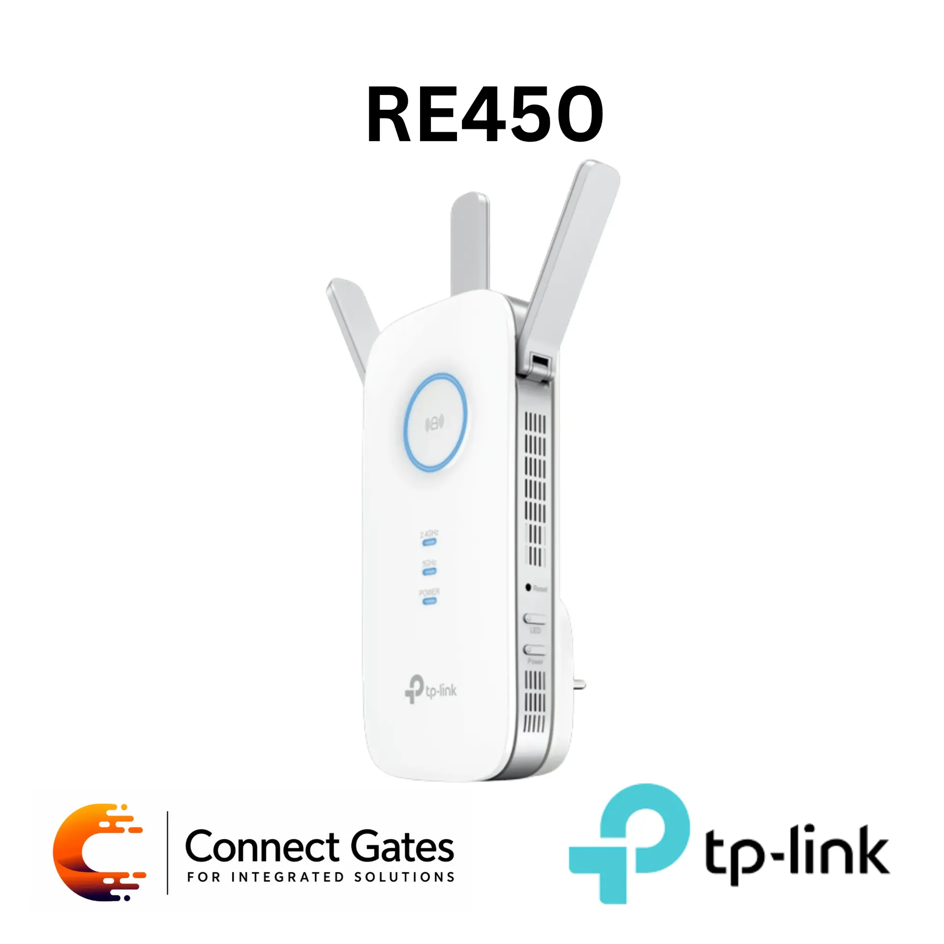 [RE450] TP-Link RE450 – AC1750 Wi-Fi Range Extender with Dual-Band Wi-Fi, 3 External Antennas, Gigabit Port & EasyMesh