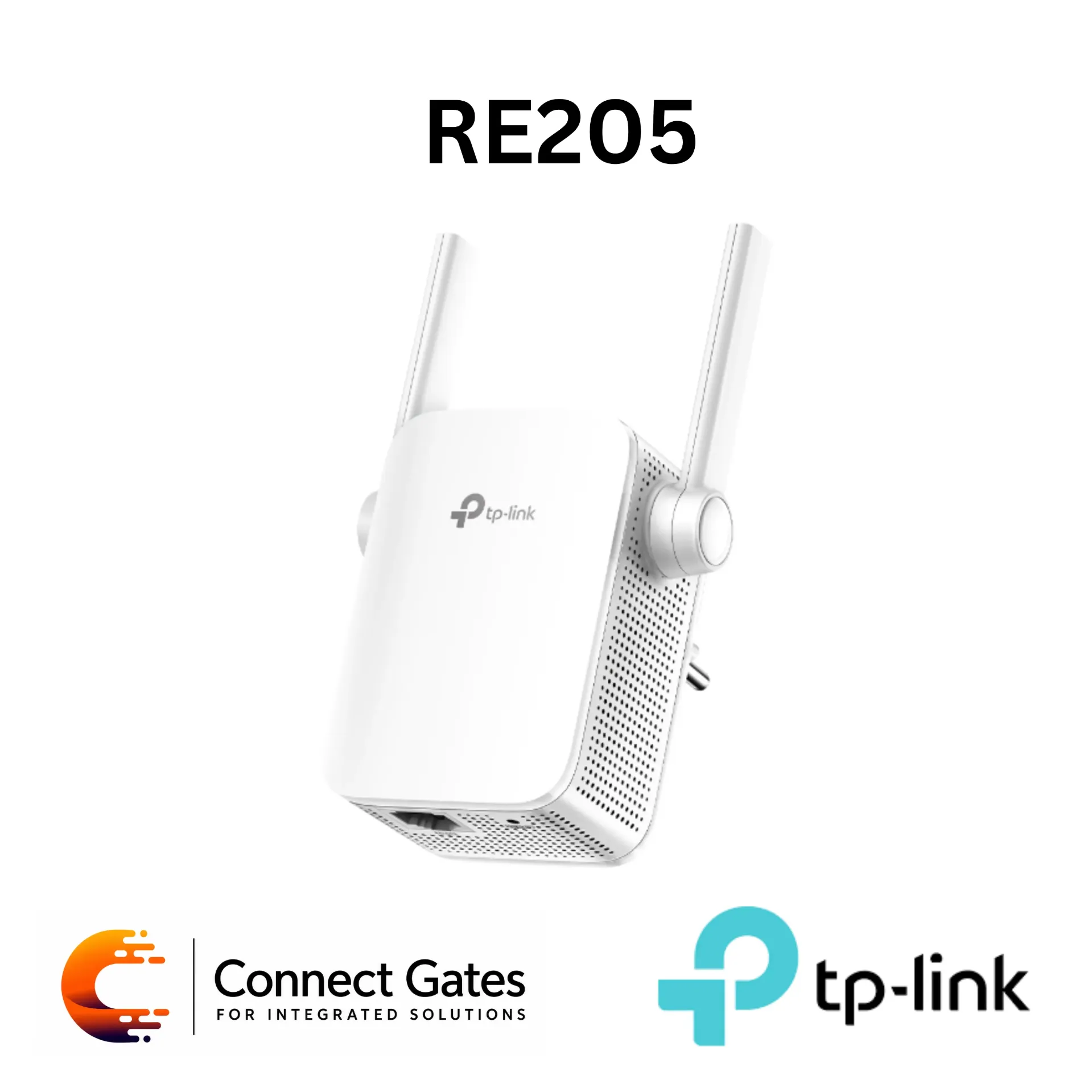 [RE205] TP-Link RE205 – AC750 Wi-Fi Range Extender with Dual-Band Wi-Fi, 2 External Antennas, Fast Ethernet Port & EasyMesh