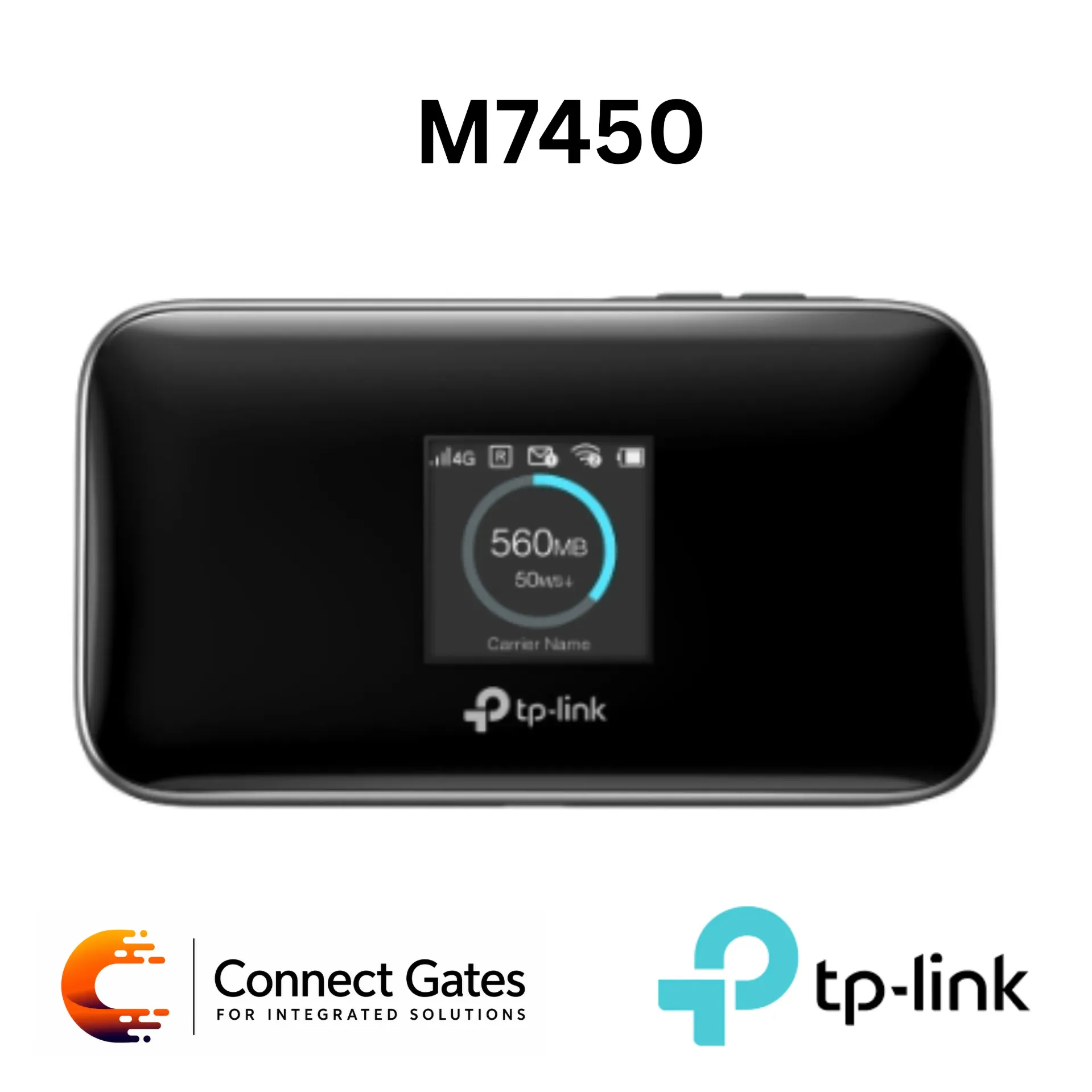 [M7450] TP-Link M7450 – 300Mbps 4G LTE Mobile Wi-Fi with Built-in 300Mbps 4G LTE Modem, 3280mAh Battery, TFT Display & microSD Slot