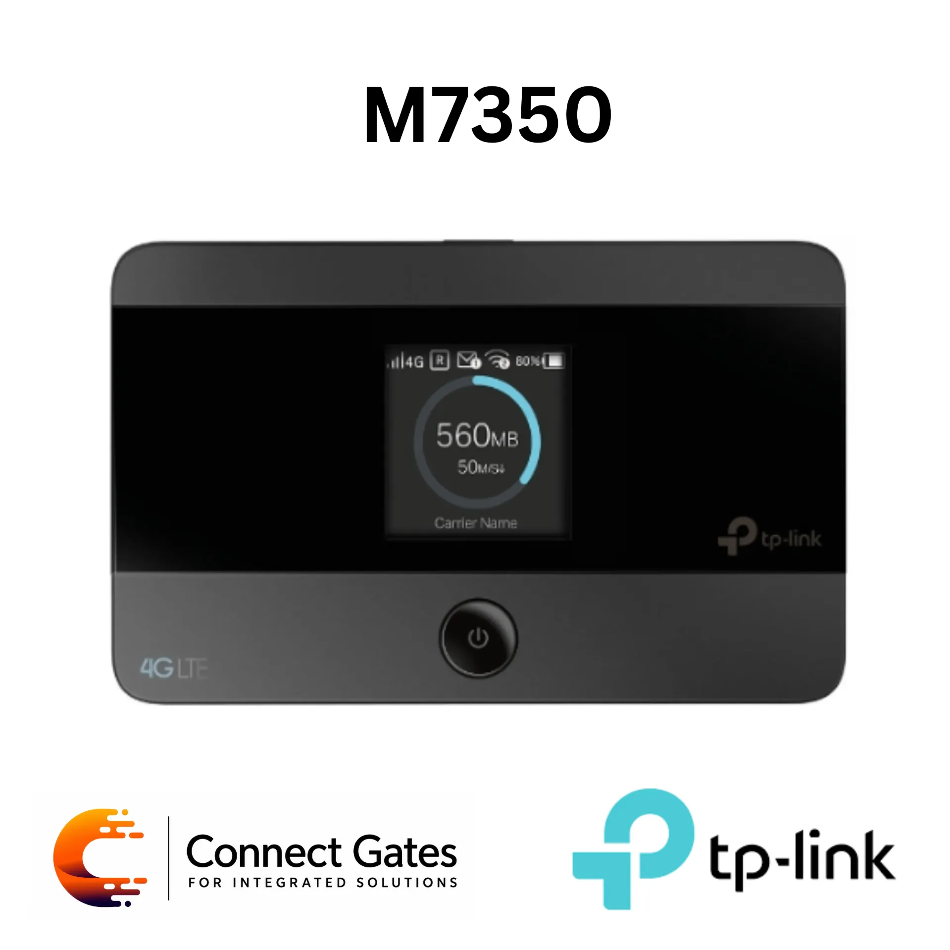 [M7350] TP-Link M7350 – 150Mbps 4G LTE Mobile Wi-Fi with Built-in 150Mbps 4G LTE Modem, 2000mAh Battery, TFT Display & 32GB microSD Slot