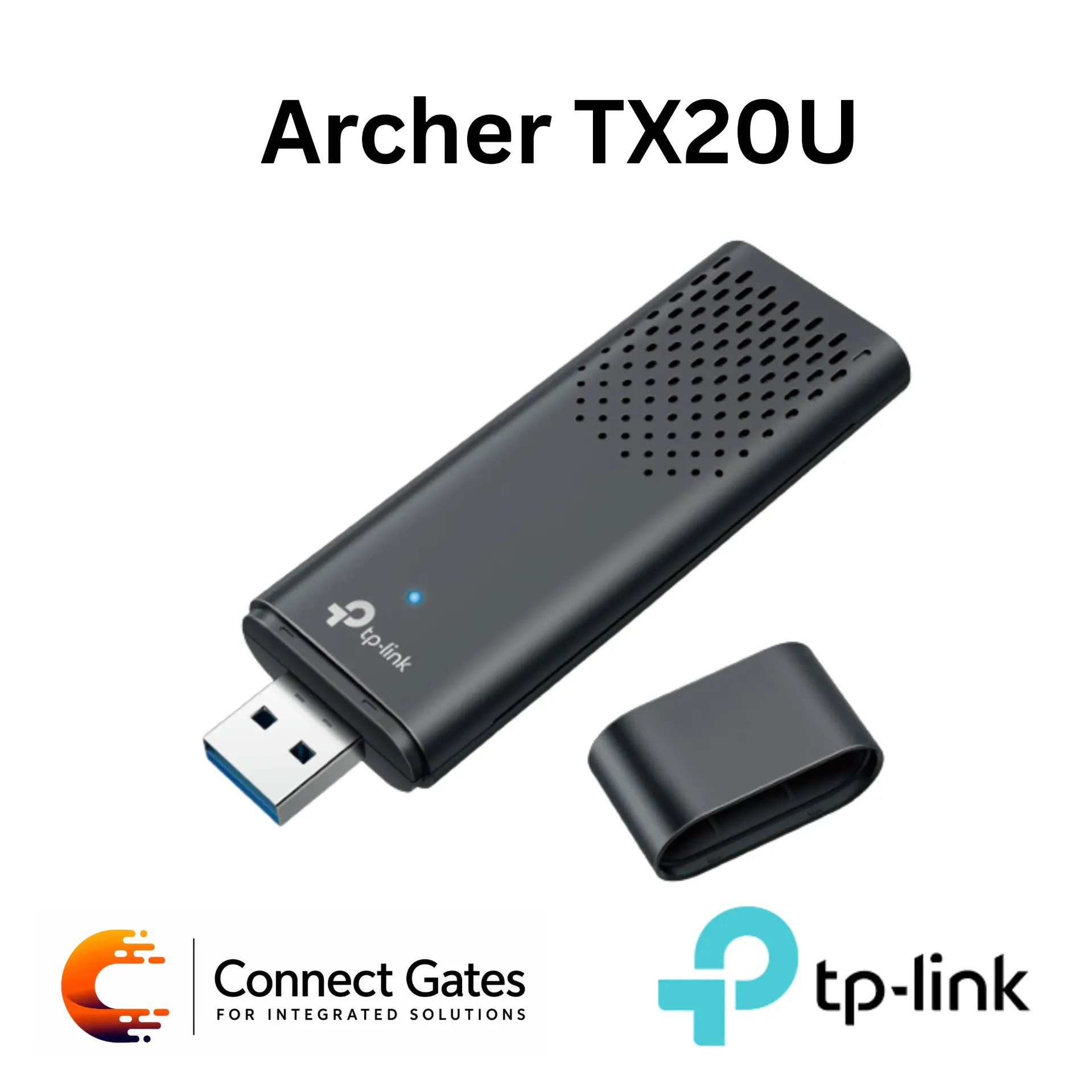 [Archer TX20U] TP-Link Archer TX20U – AX1800 Dual-Band Wi-Fi 6 USB Adapter with Internal Antennas, USB 3.0, MU-MIMO, OFDMA & WPA3