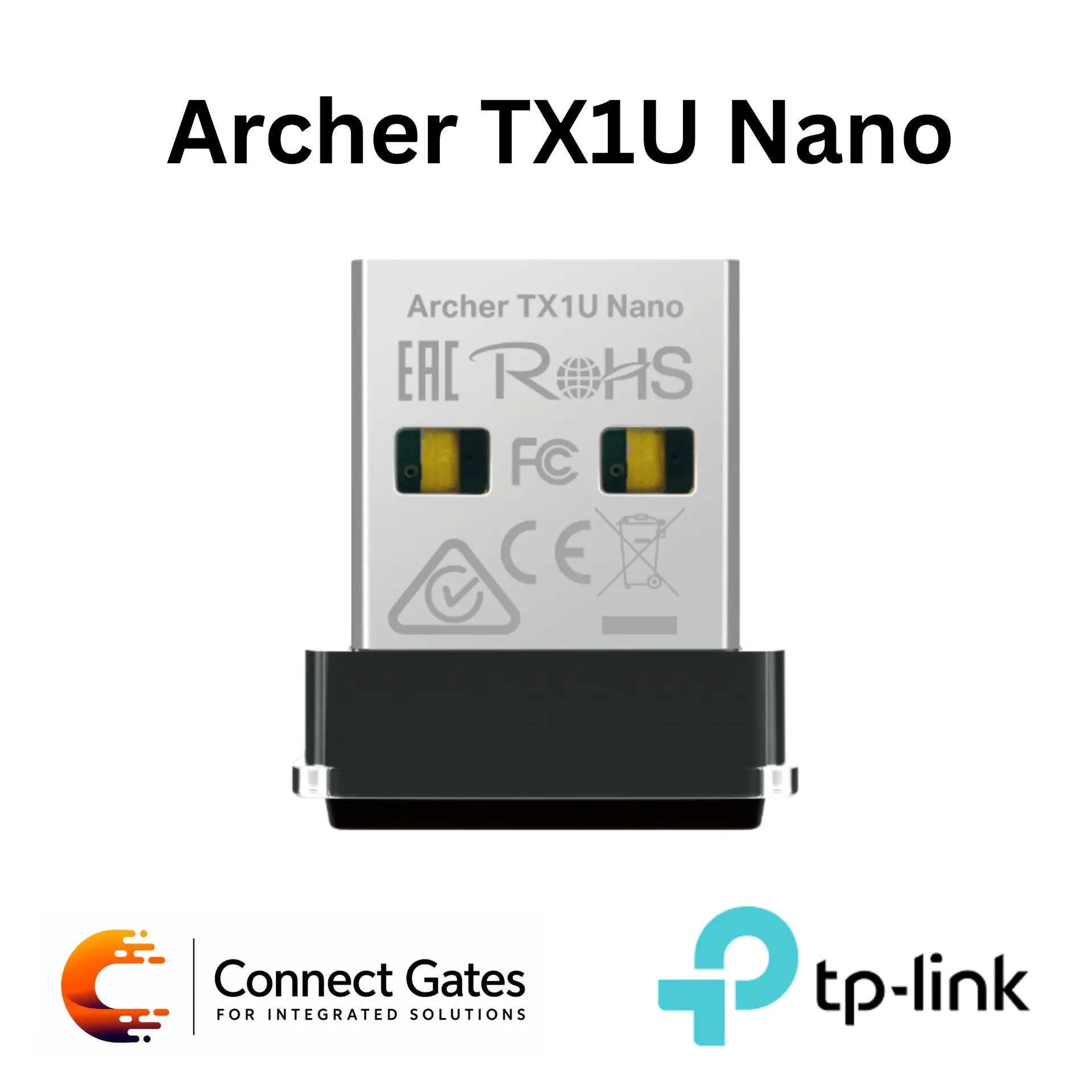 [Archer TX1U Nano] TP-Link Archer TX1U Nano – AX300 Nano Wi-Fi 6 Wireless USB Adapter with Internal Antenna, USB Interface, MU-MIMO, OFDMA & WPA3