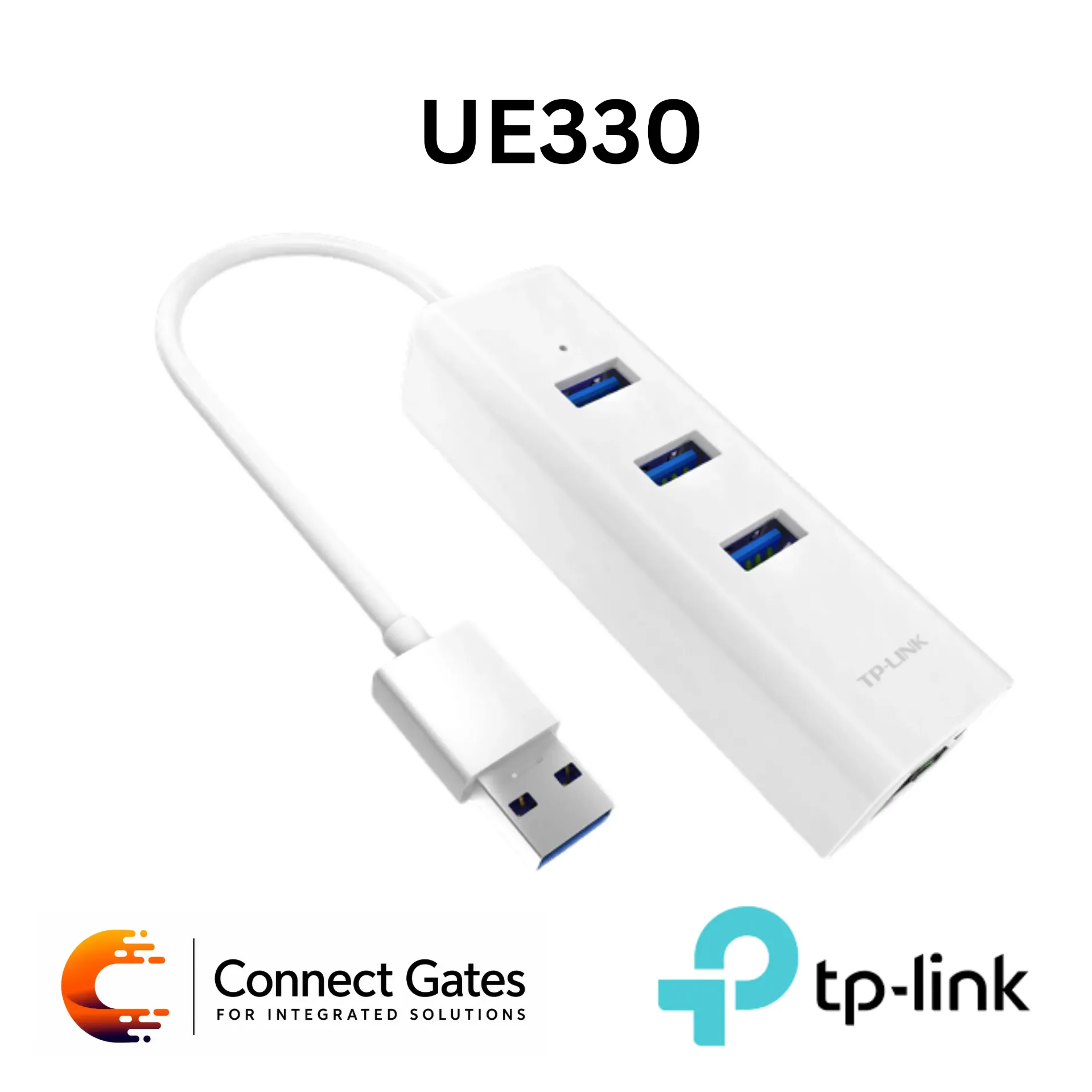 [UE330] TP-Link UE330 – USB 3.0 to Gigabit Ethernet Network Adapter with 3-Port USB 3.0 Hub & Compact Design