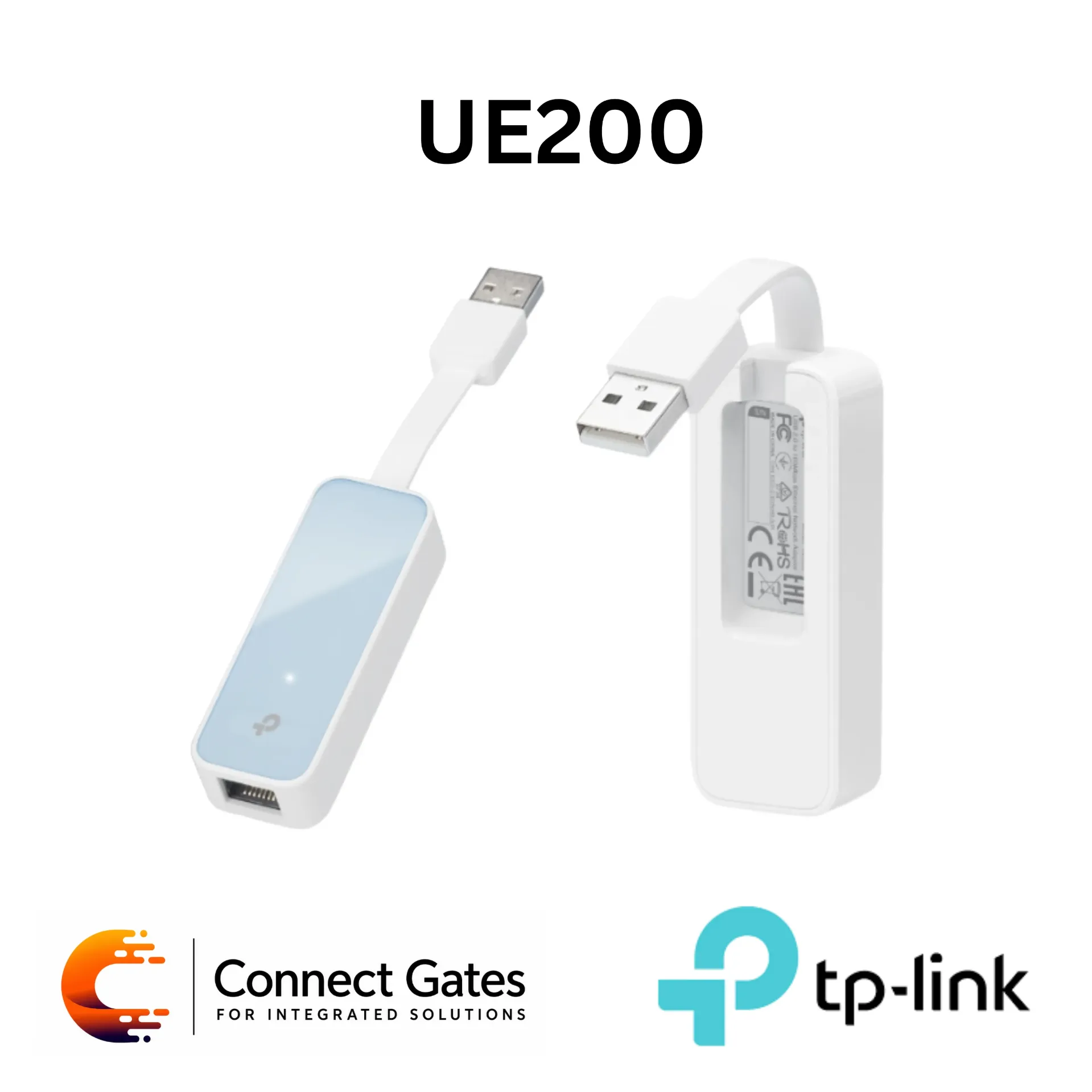 [UE200] TP-Link UE200 – USB 2.0 to 100Mbps Ethernet Network Adapter with Fast Ethernet Port & Foldable Portable Design