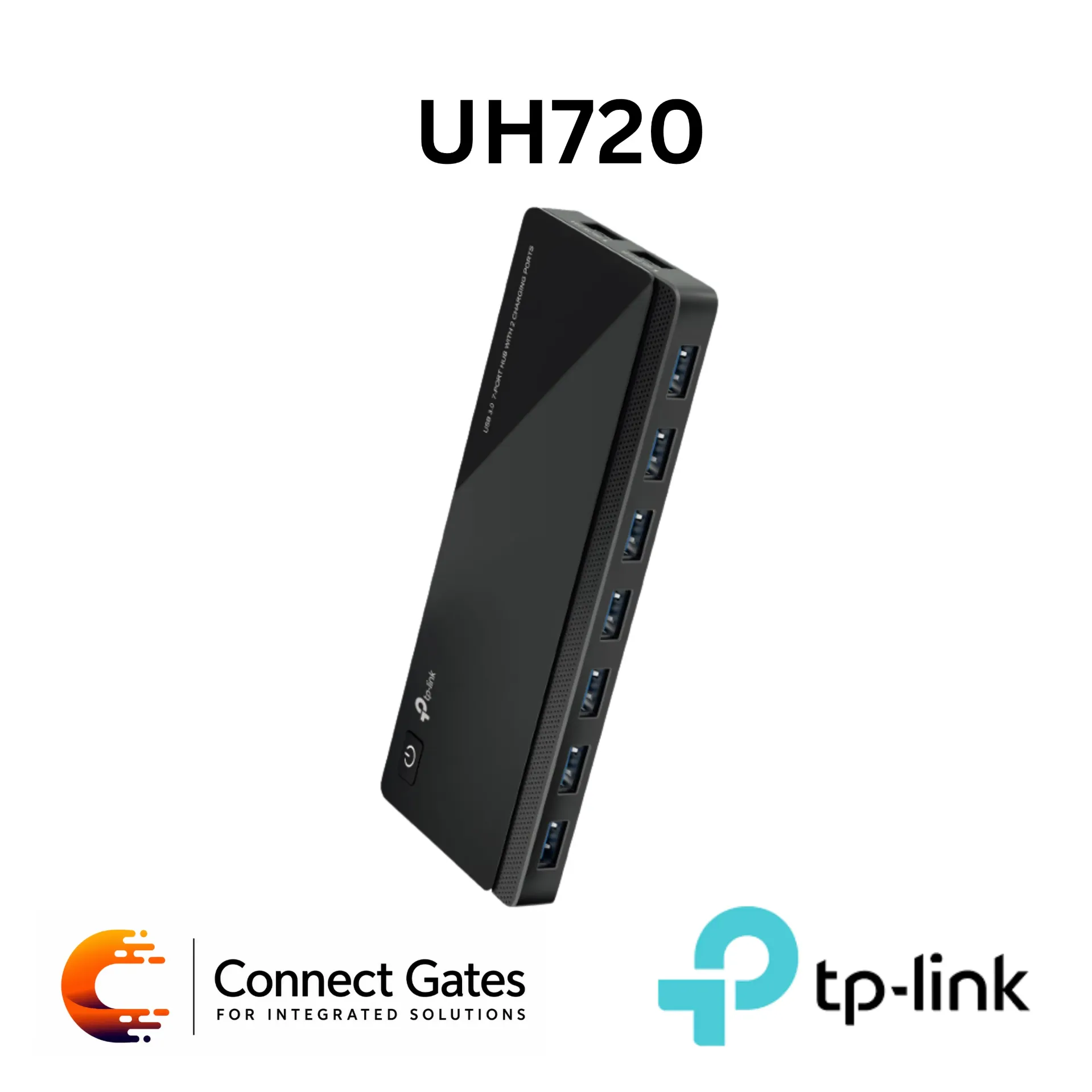 [UH720] TP-Link UH720 – USB 3.0 7-Port Hub with 2 Smart Charging Ports, Surge Protection, Plug and Play & Hot Swapping Support