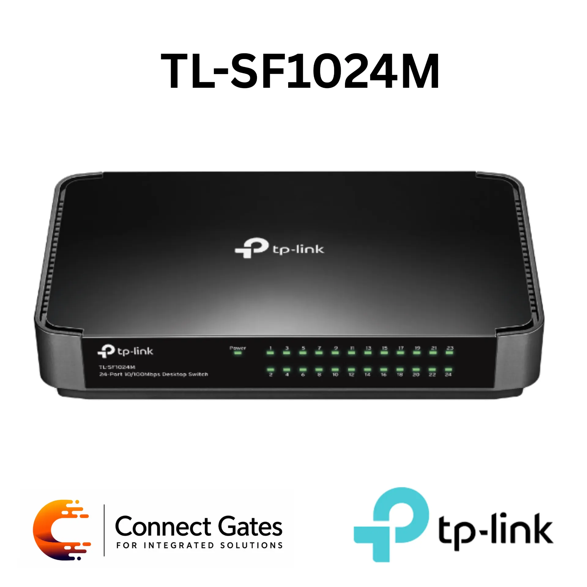 [TL-SF1024M] TP-Link TL-SF1024M – 24-Port 10/100Mbps Switch with 24 RJ45 Ports & Plastic Case