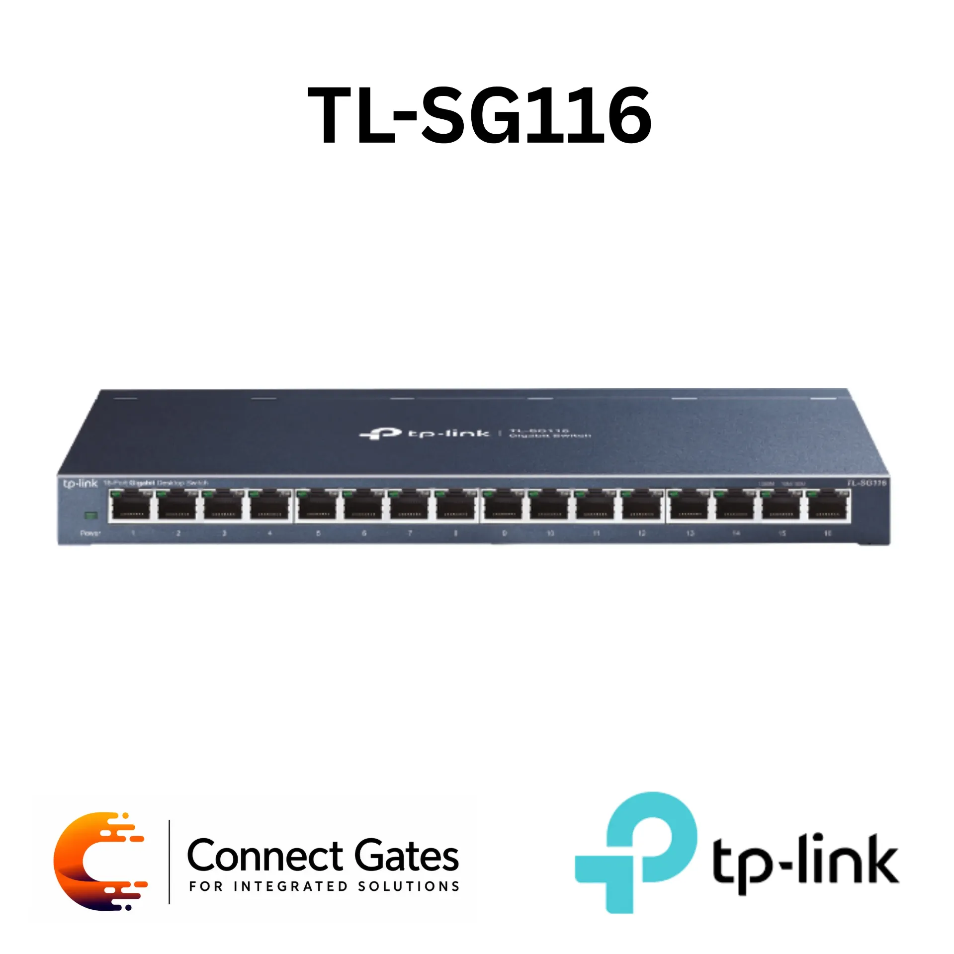 [TL-SG116] TP-Link TL-SG116 – 16-Port Gigabit Desktop Switch for High-Speed Wired Network Expansion