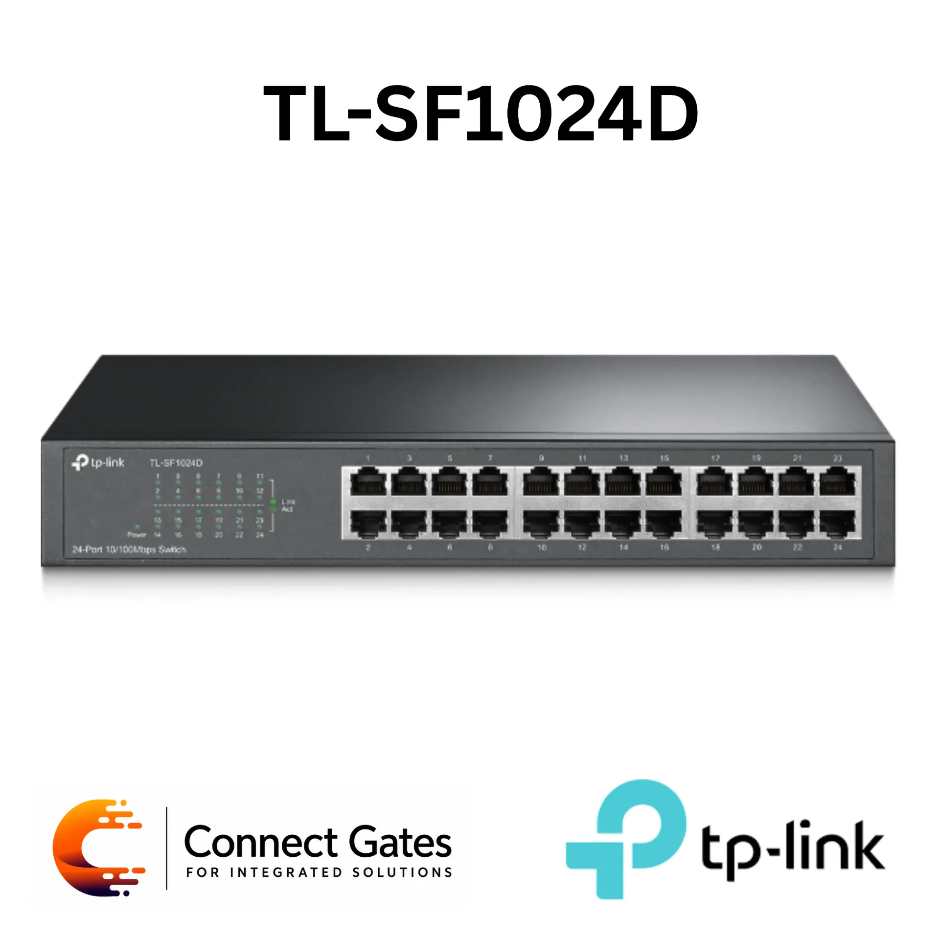 [TL-SG1024D] TP-Link TL-SG1024D – 24-Port Gigabit Rackmount Switch with 1U 13-Inch Steel Case