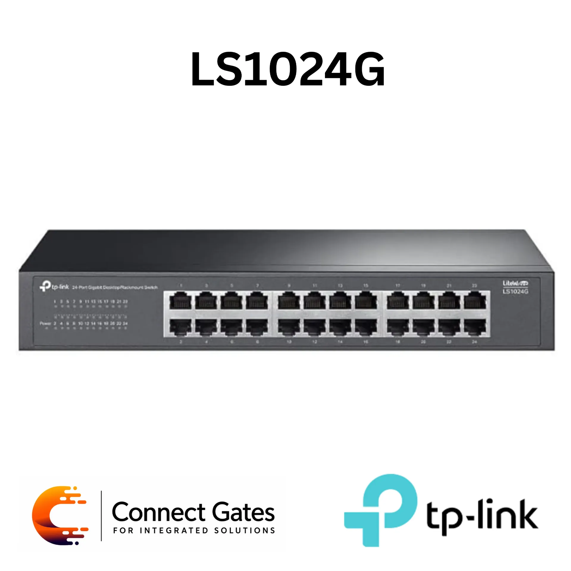 [LS1024G] TP-Link LS1024G – 24-Port Gigabit Desktop/Rackmount Switch for High-Speed Wired Network Expansion