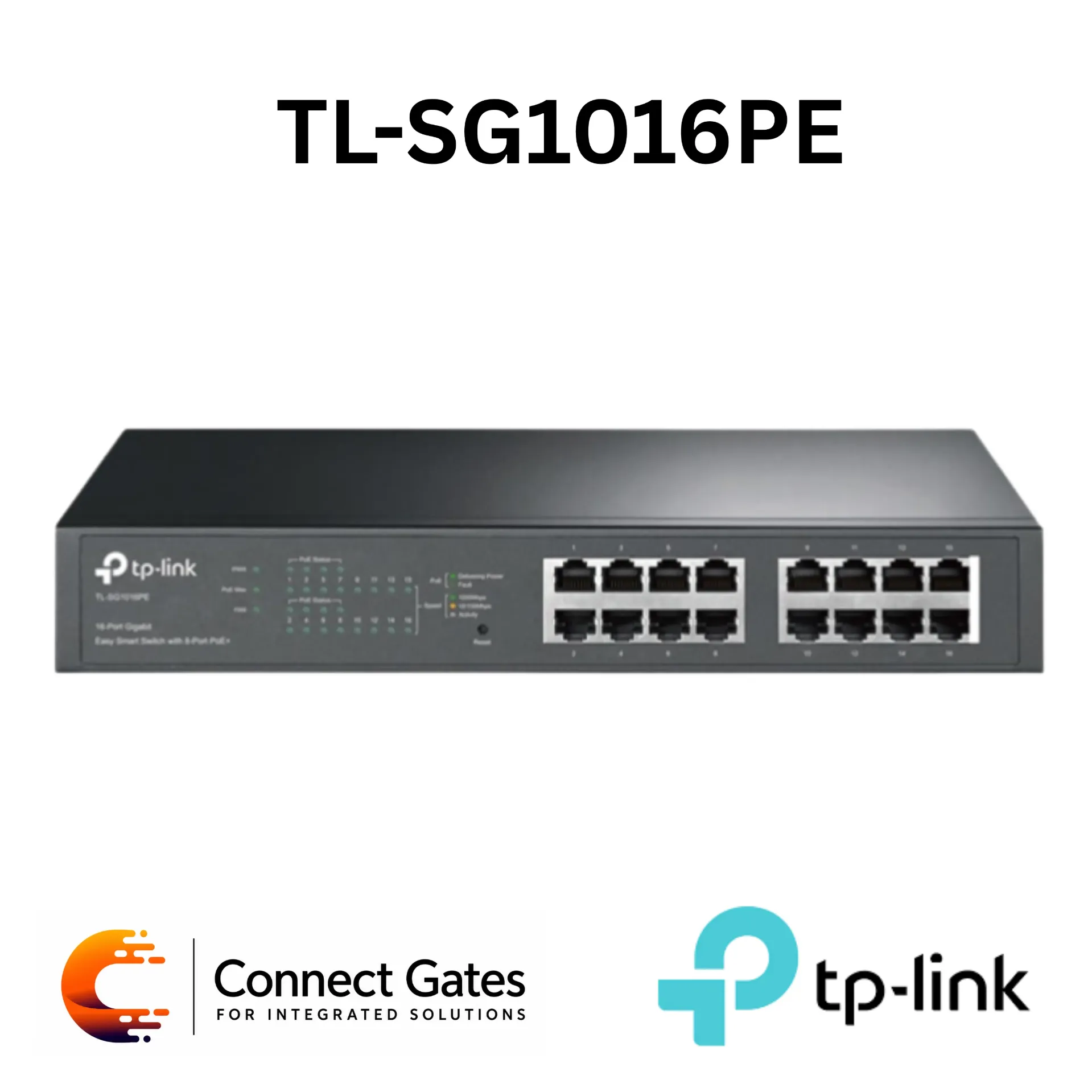 TP-Link TL-SG1016PE – 16-Port Gigabit Easy Smart Switch with 8-Port PoE+, 8 Gigabit Ports, 150W PoE Budget & VLAN/QoS Management
