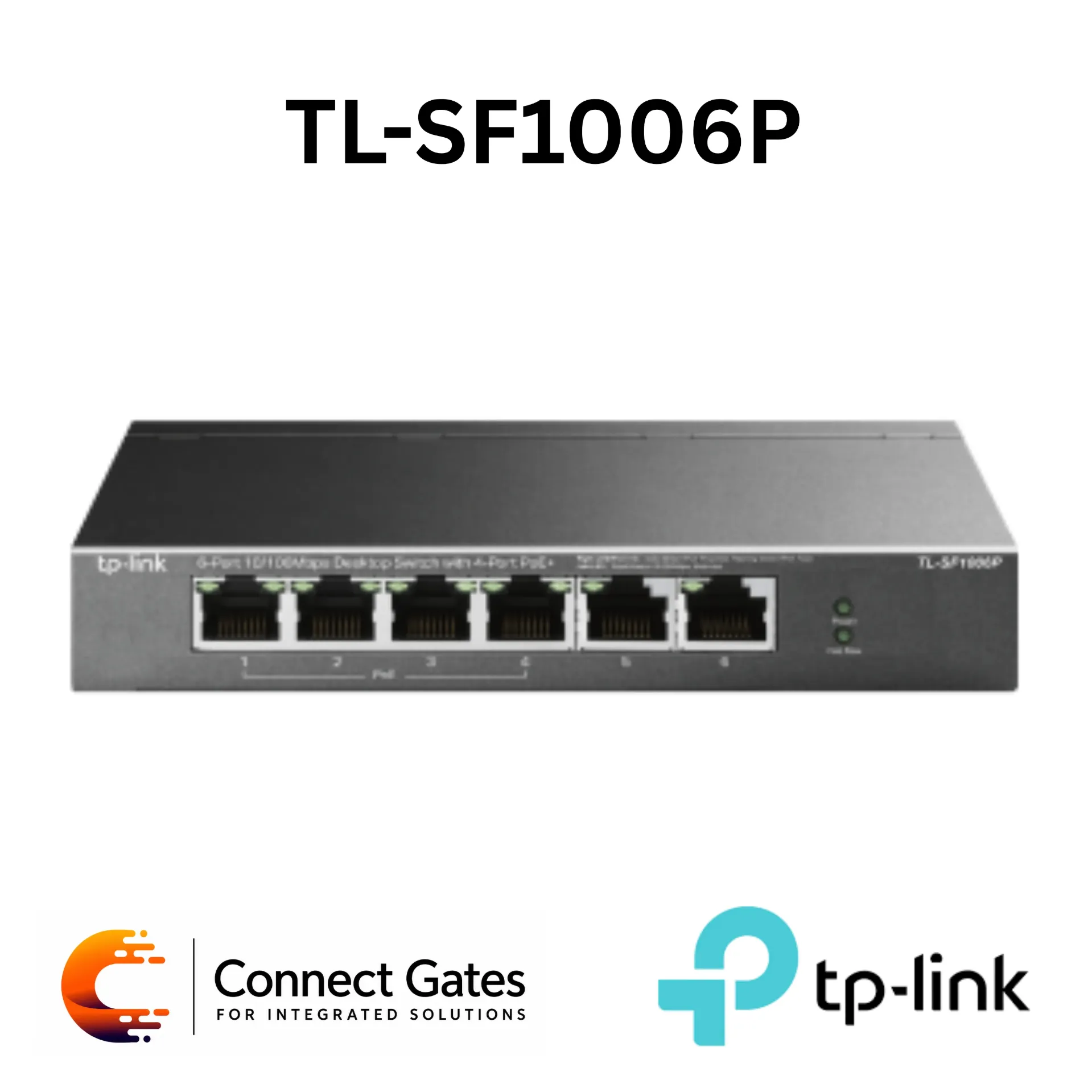 TP-Link TL-SF1006P – 6-Port 10/100Mbps Desktop PoE+ Switch with 4 PoE+ Ports, 2 Non-PoE Ports, 67W PoE Budget, Extend Mode & Plug and Play