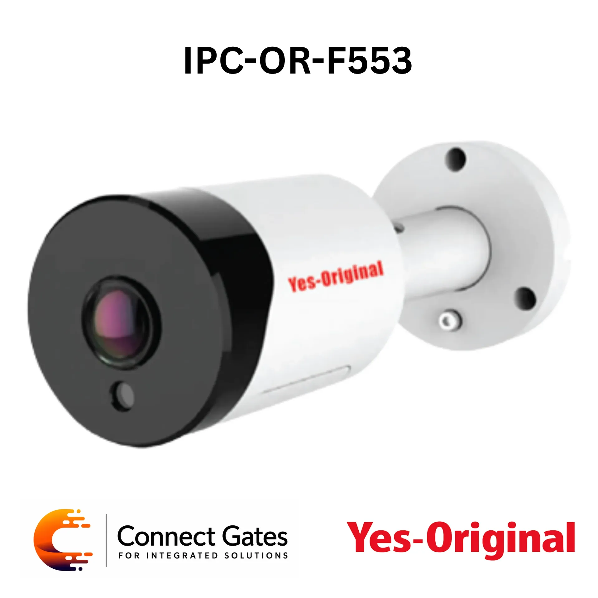 [IPC-OR-F553] Yes Original IPC-OR-F553 – 5MP Fixed IR Bullet Outdoor IP Camera, 1.8mm Lens, Built-in Mic, PoE, IP67