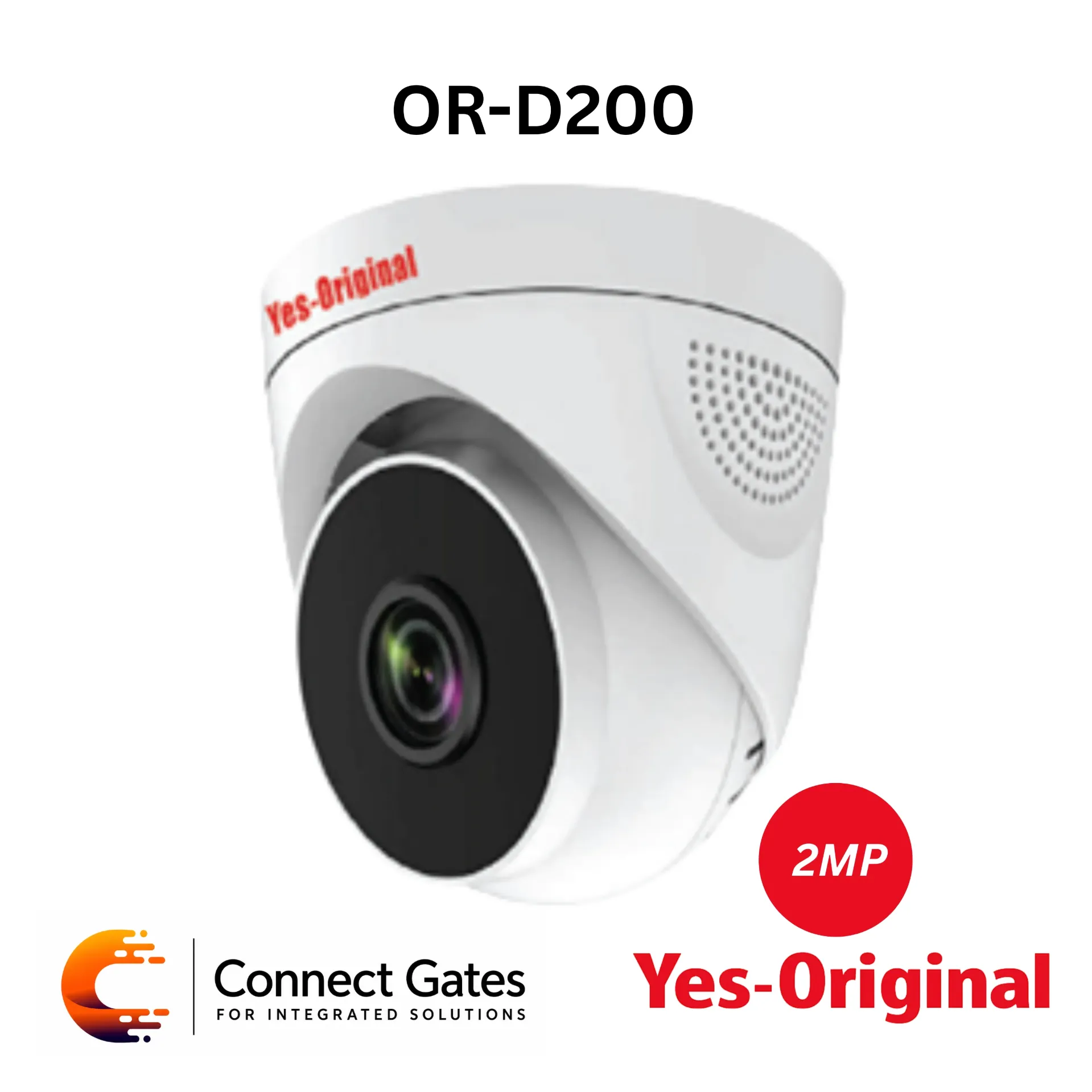 [OR-D200] Yes Original OR-D200 – 2MP Fixed IR Dome Analog Camera, 4mm Lens, TVI/AHD/CVI/CVBS