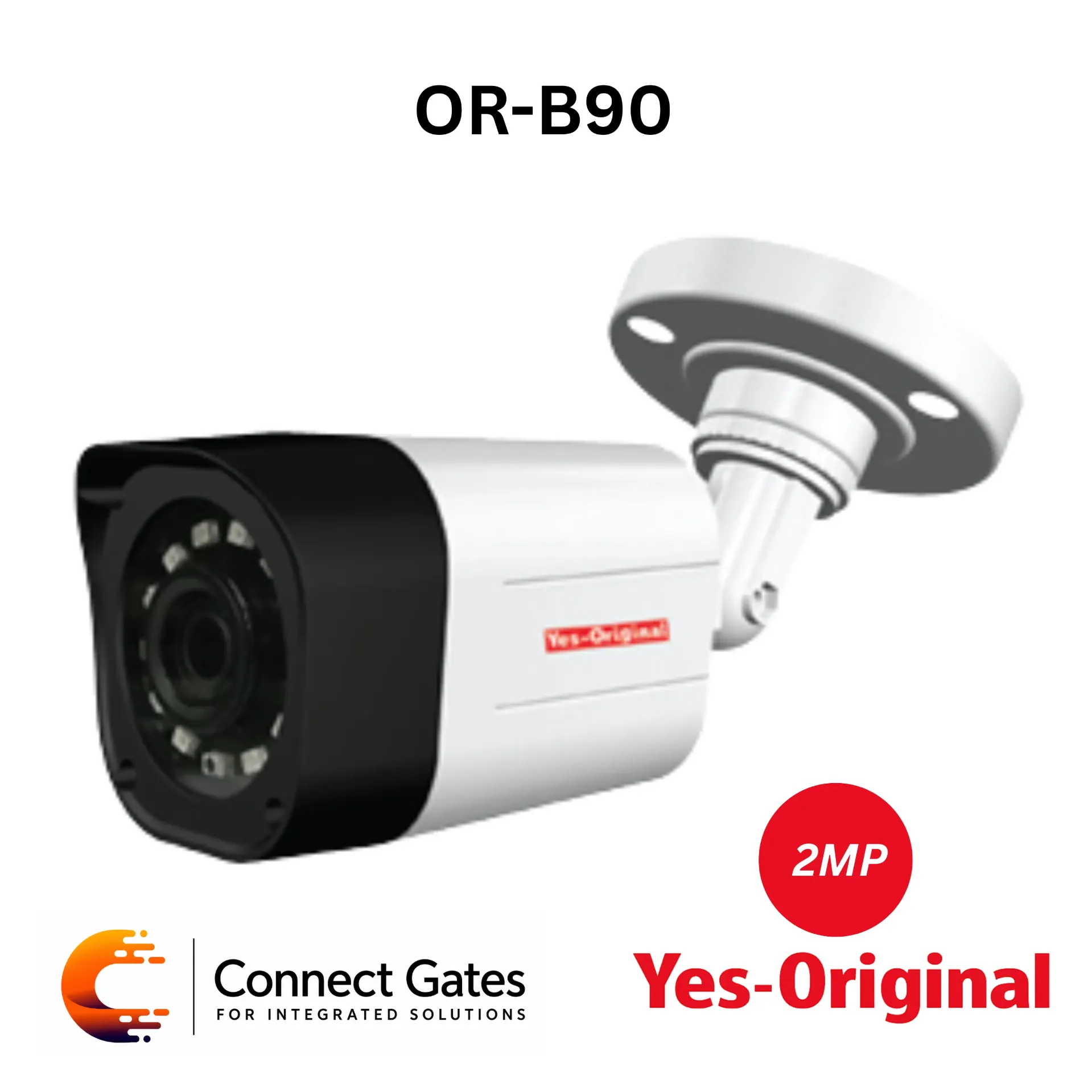 [OR-B90] Yes Original OR-B90 – 2MP Fixed IR Plastic Bullet Analog Camera, 3.6mm Lens, TVI/AHD/CVI/CVBS, IP66