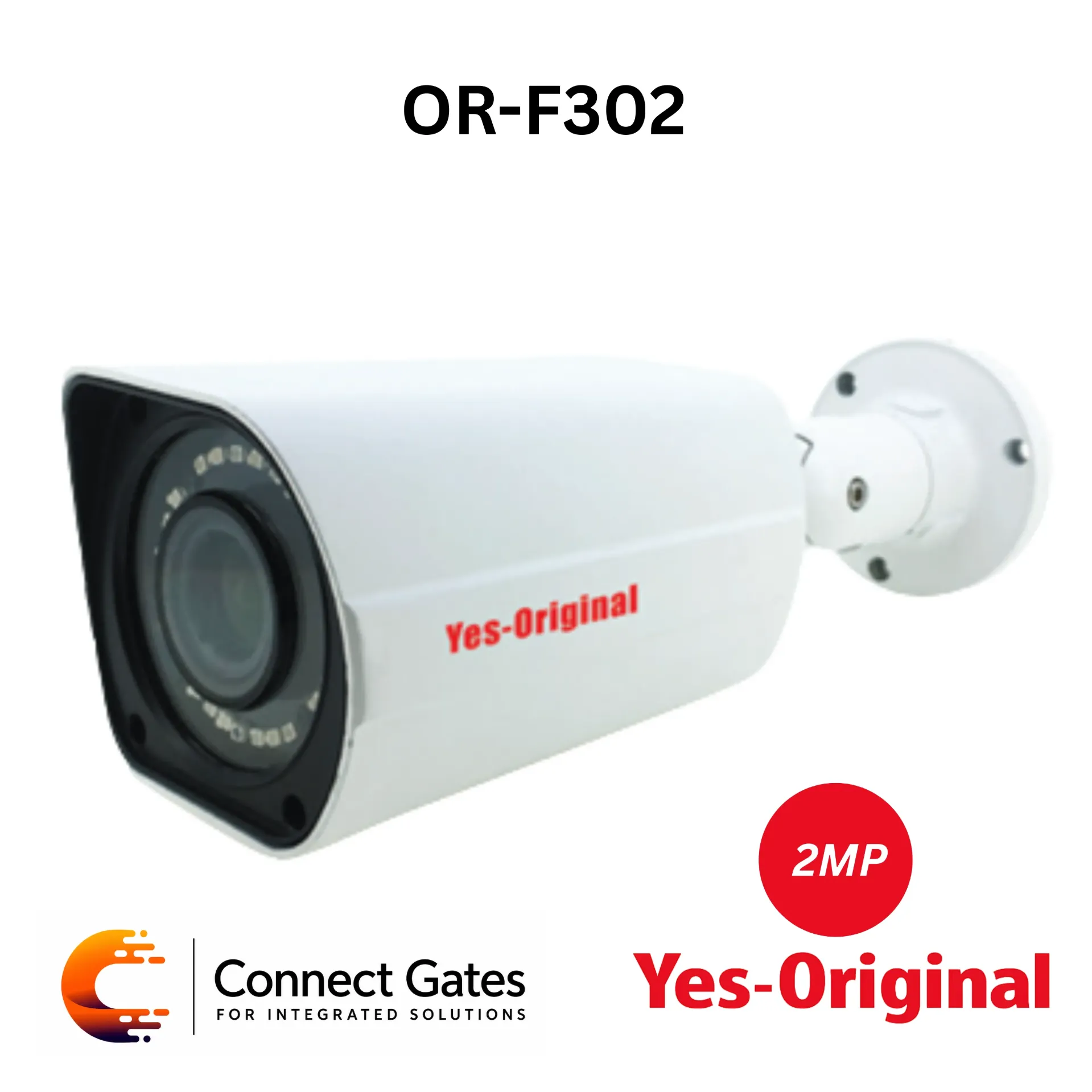[OR-F302] Yes Original OR-F302 – 2MP Motorized Analog Camera, 2.8–12mm Lens, White Light, TVI/AHD/CVI/CVBS, IP67