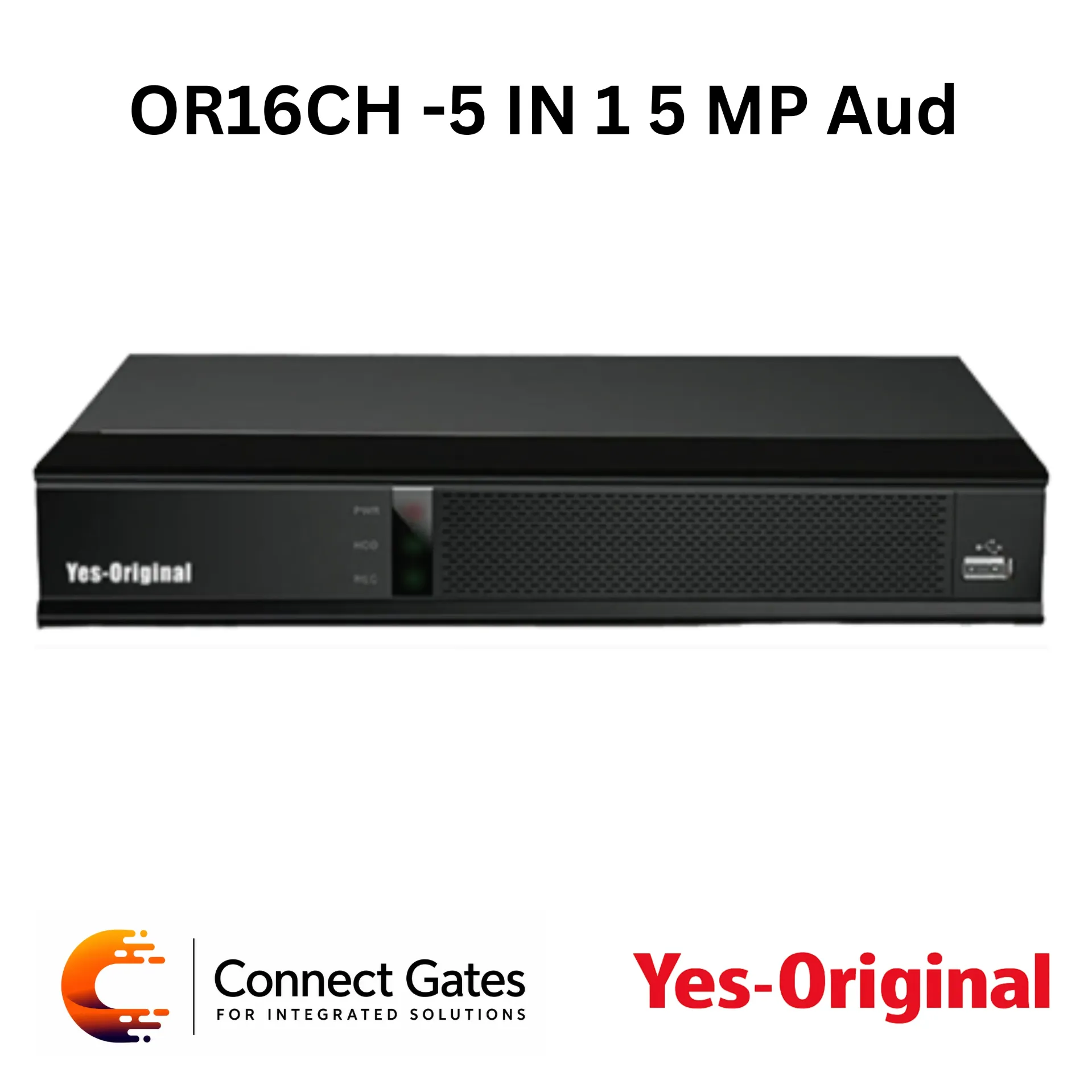 [OR16CH-5 IN1 5MP Aud] Yes Original OR16CH-5 IN1 5MP Aud – 16-Channel Digital Video Recorder, 2 HDD, 5-in-1 DVR, 16-Channel Audio, HDMI/VGA, Up to 4K Output