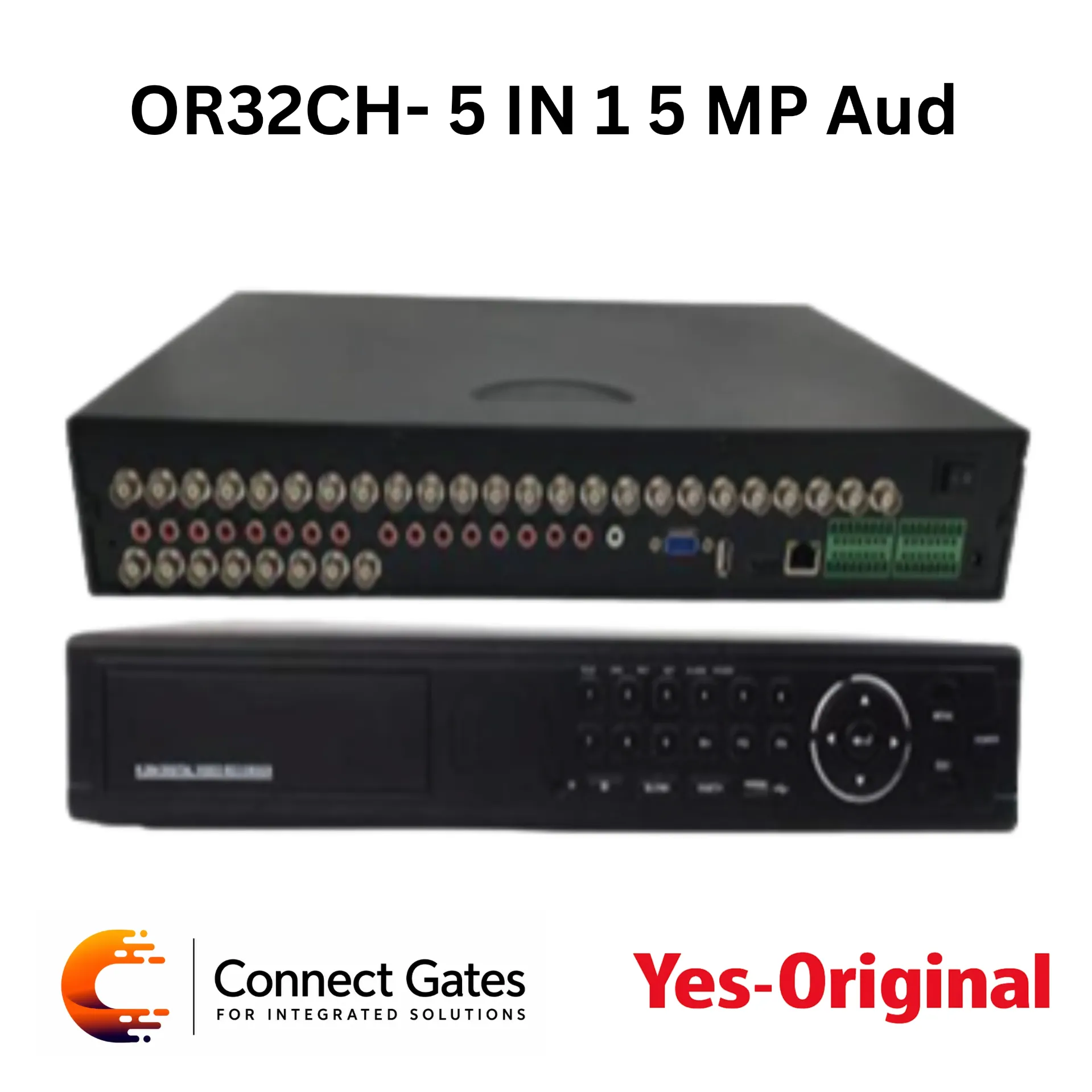 [OR32CH-5 IN1 5MP Aud] Yes Original OR32CH-5 IN1 5MP Aud – 32-Channel Digital Video Recorder, 2 HDD, 5-in-1 DVR, 32-Channel Audio, HDMI/VGA, Up to 4K Output