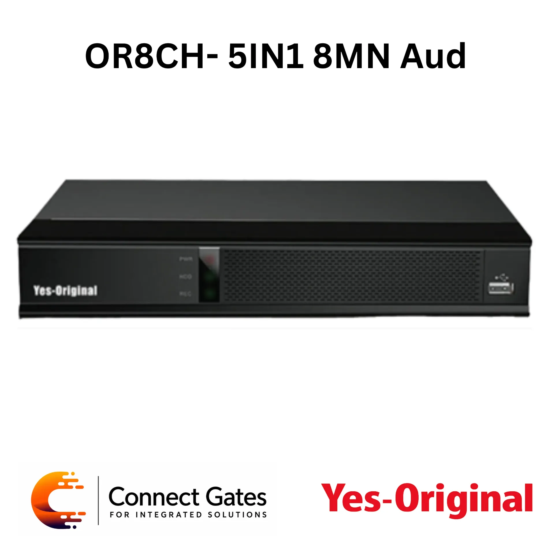 [OR8CH-5IN1 8MN Aud] Yes Original OR8CH-5IN1 8MN Aud – 8-Channel Digital Video Recorder, 1 HDD, 5-in-1 DVR, 8-Channel Audio, HDMI/VGA, Up to 4K Output